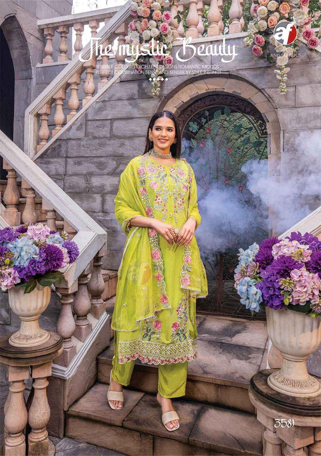 Anju Fabrics Sayara Muslin Kurti Combo 5 pcs Catalogue
