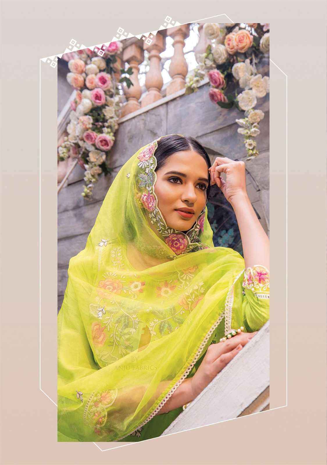 Anju Fabrics Sayara Muslin Kurti Combo 5 pcs Catalogue