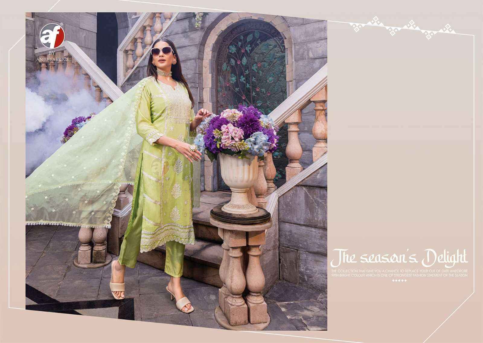 Anju Fabrics Sayara Muslin Kurti Combo 5 pcs Catalogue