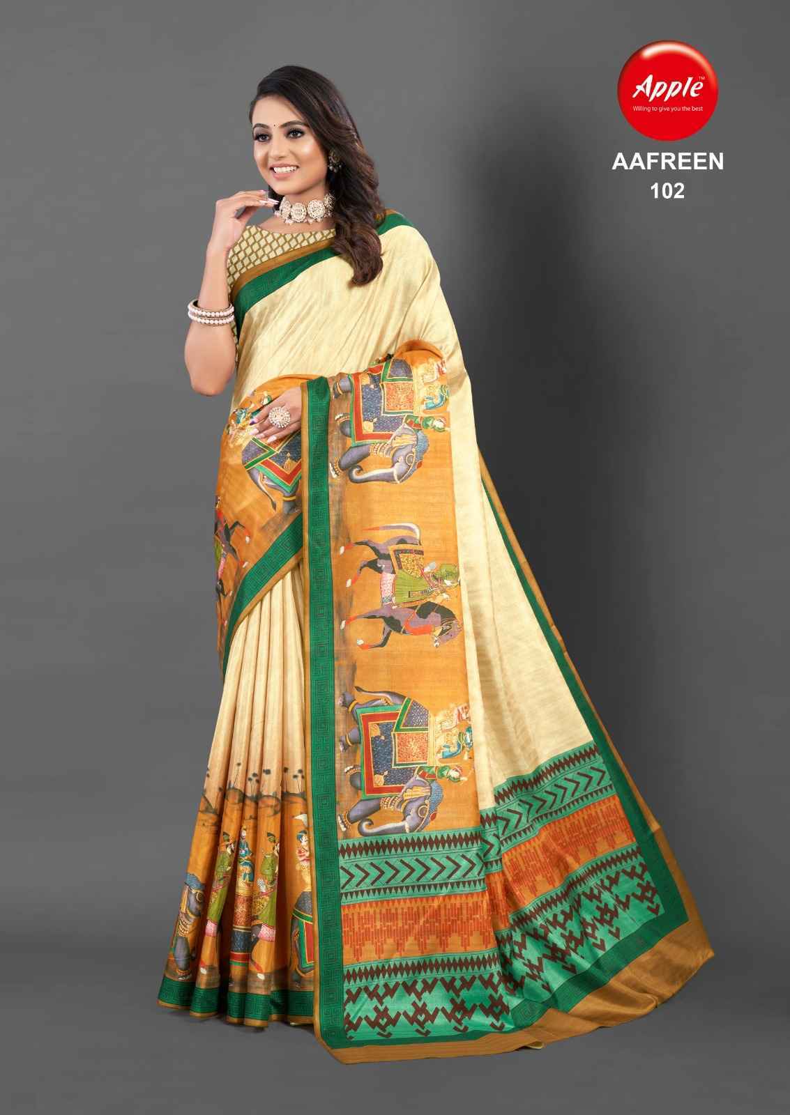 Apple Aafreen Vol-1 Suruchi Silk Saree 8 Pc Catalog