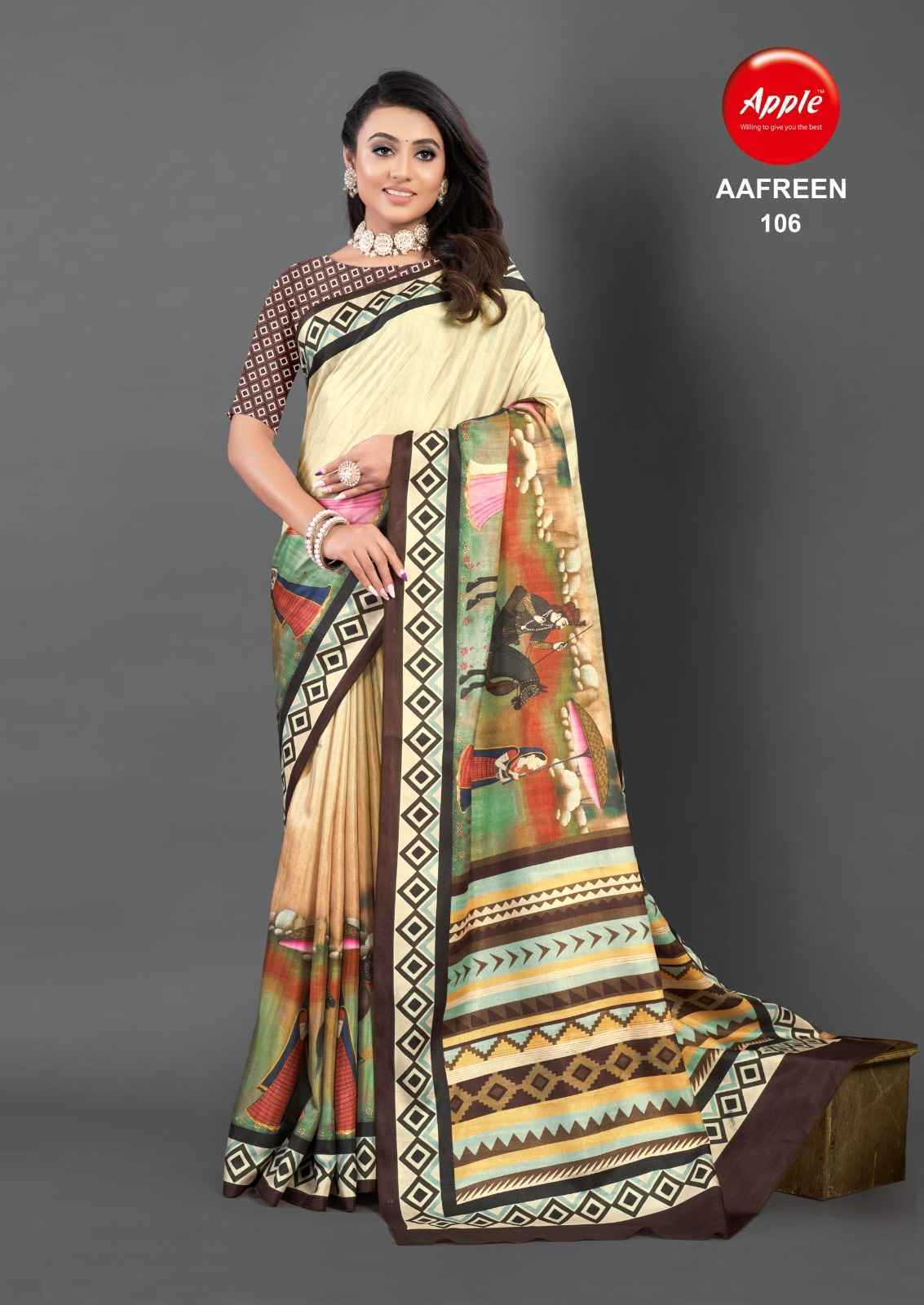 Apple Aafreen Vol-1 Suruchi Silk Saree 8 Pc Catalog