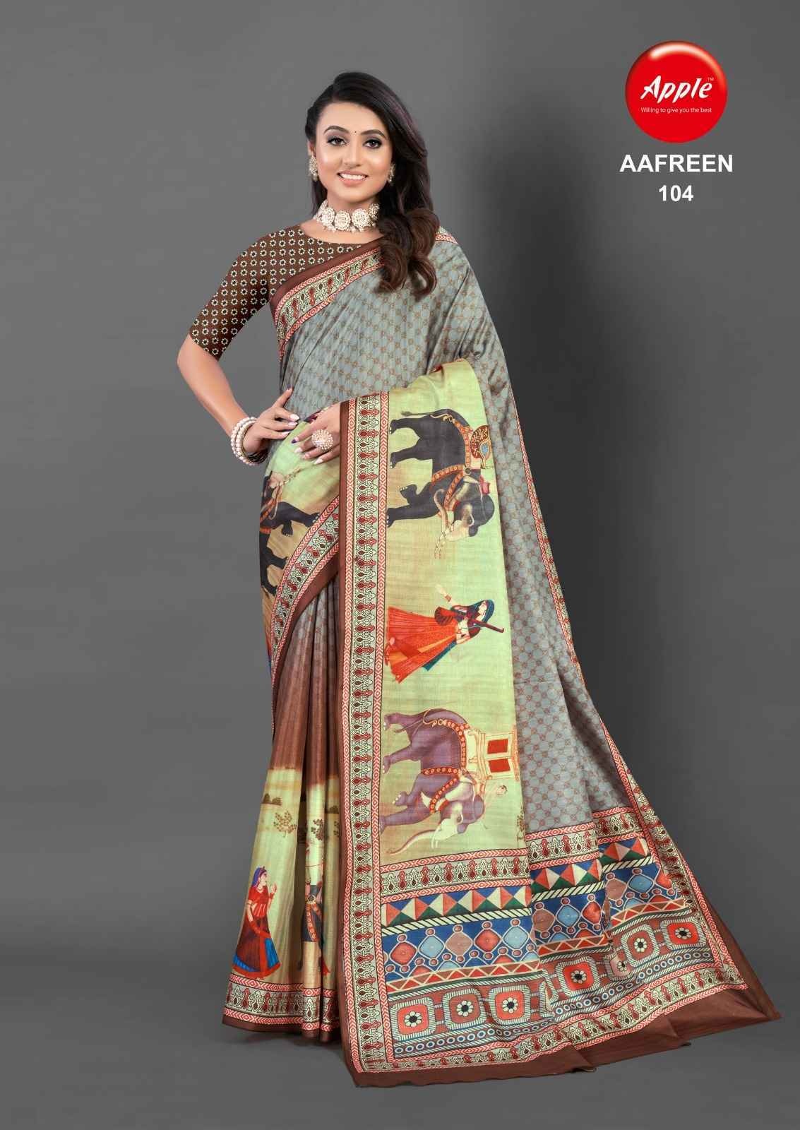 Apple Aafreen Vol-1 Suruchi Silk Saree 8 Pc Catalog