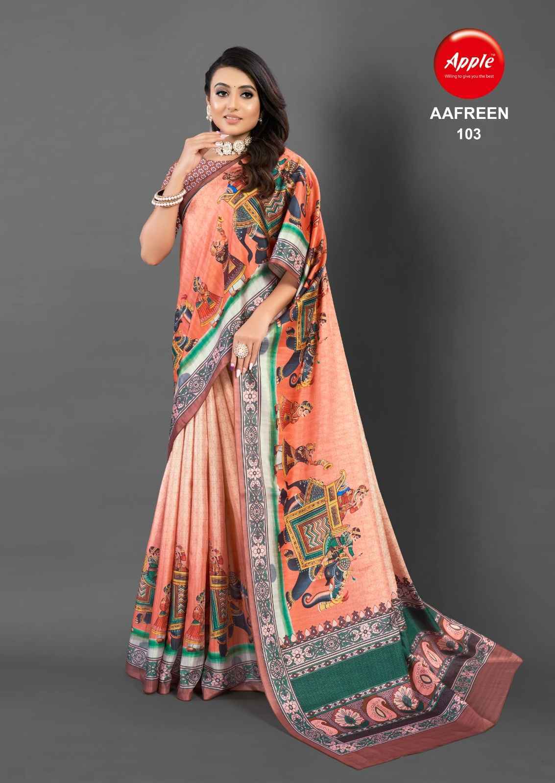 Apple Aafreen Vol-1 Suruchi Silk Saree 8 Pc Catalog