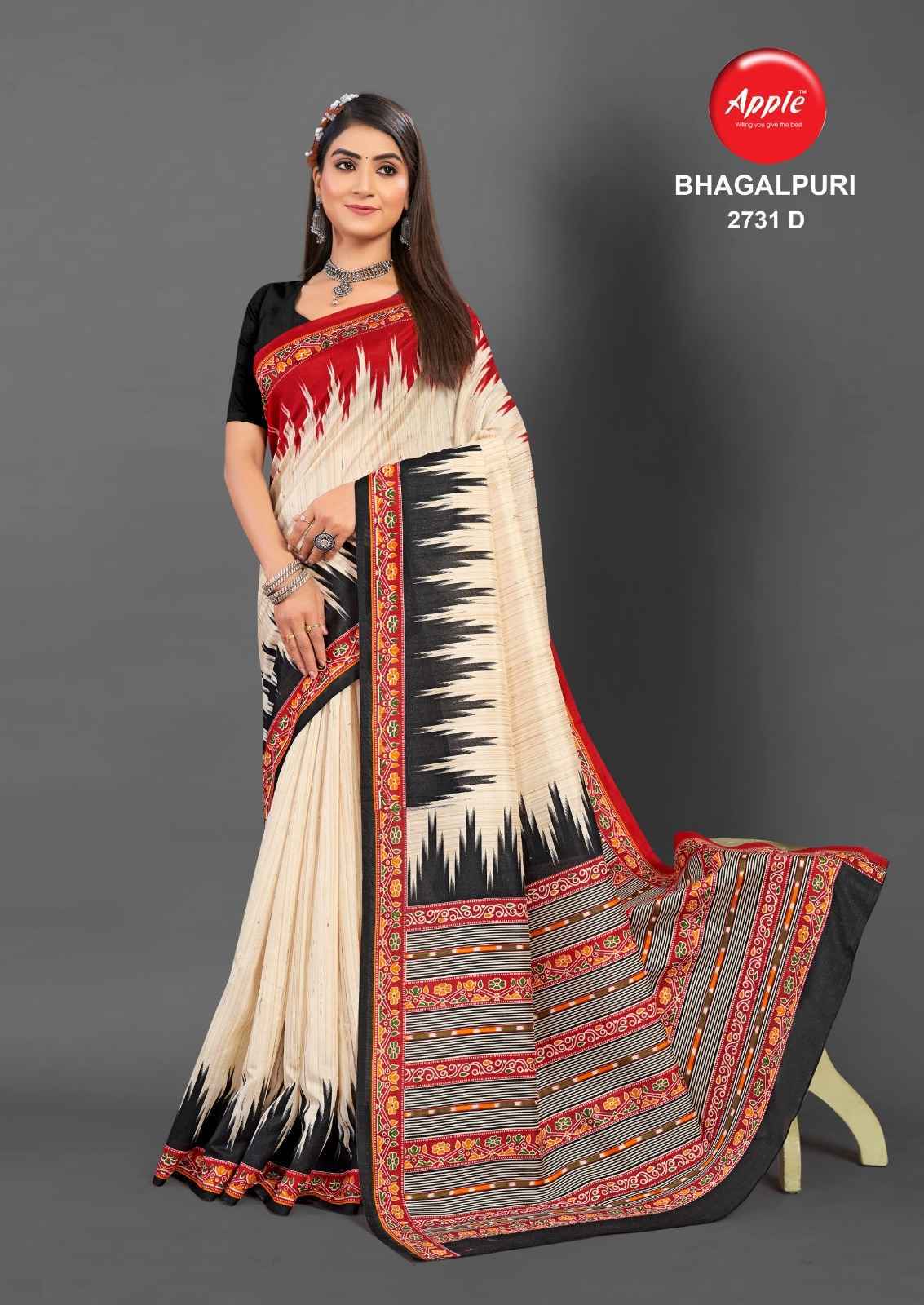 Apple Bhagalpuri Saree 4 Pc Catalog