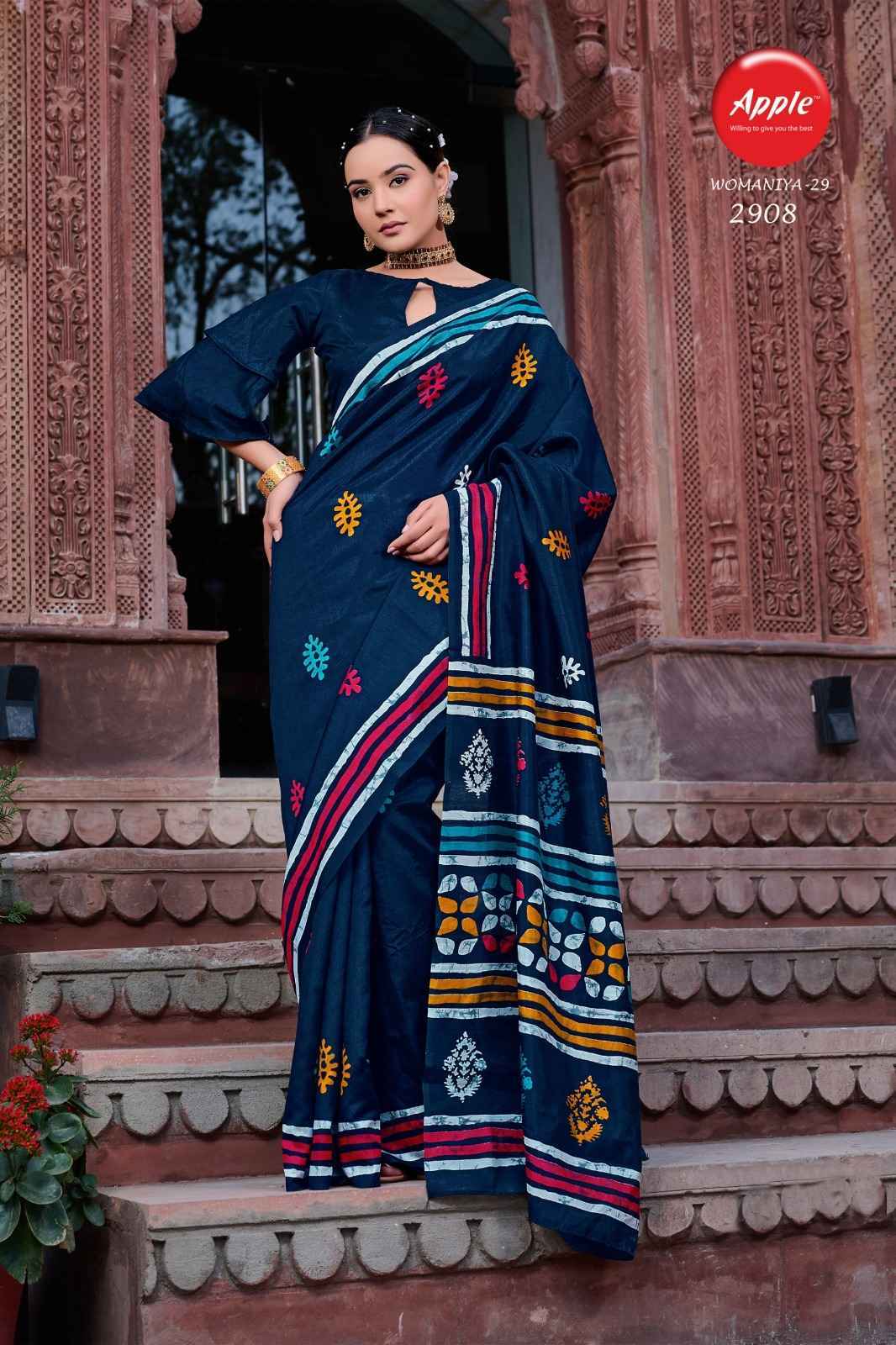 Apple Womaniya Vol-29 Bhagalpuri Saree 12 Pc Catalog