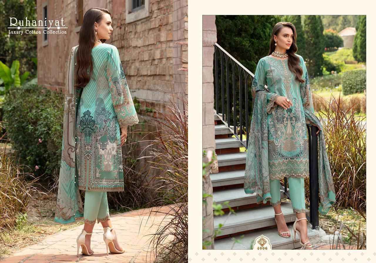 Asifa Nabeel Ruhaniyat Vol 4 Cotton Dress Material Mumbai Ladies Suits Wholesaler