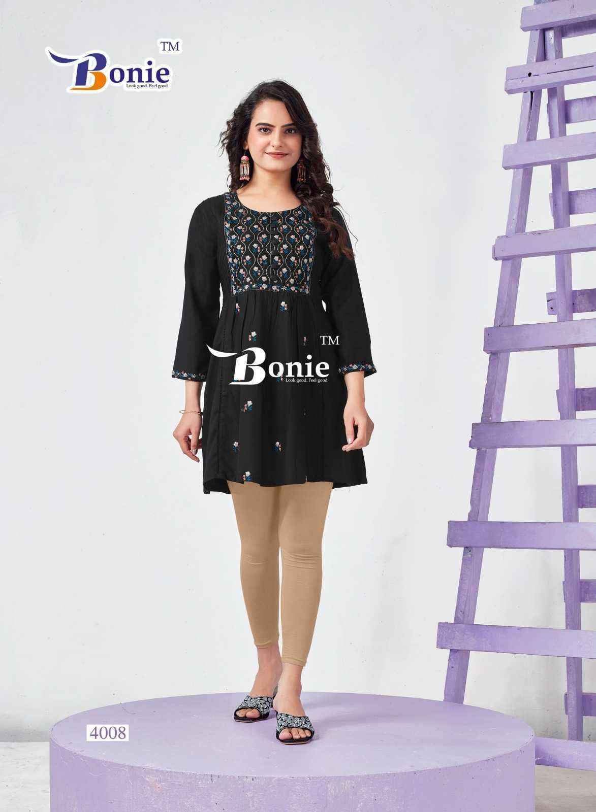Bonie Adore Vol 4 Reyon Kurti 6 pcs Catalogue