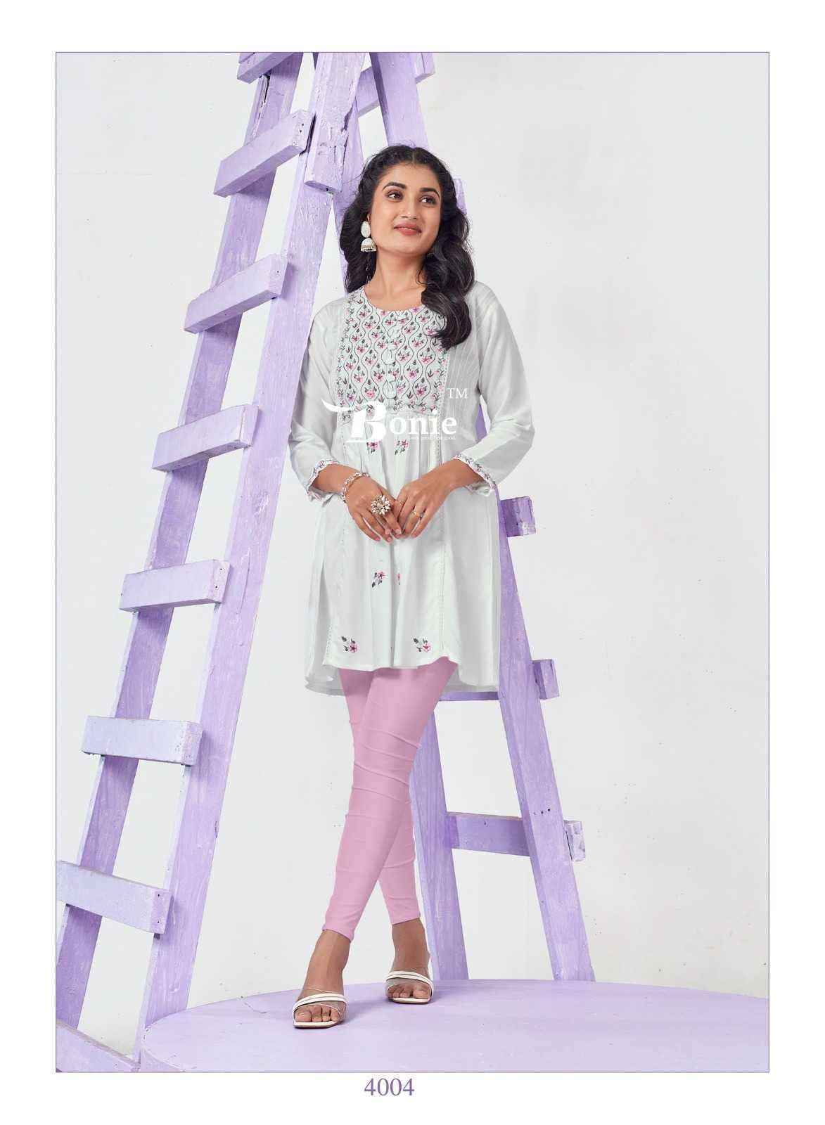 Bonie Adore Vol 4 Reyon Kurti 6 pcs Catalogue
