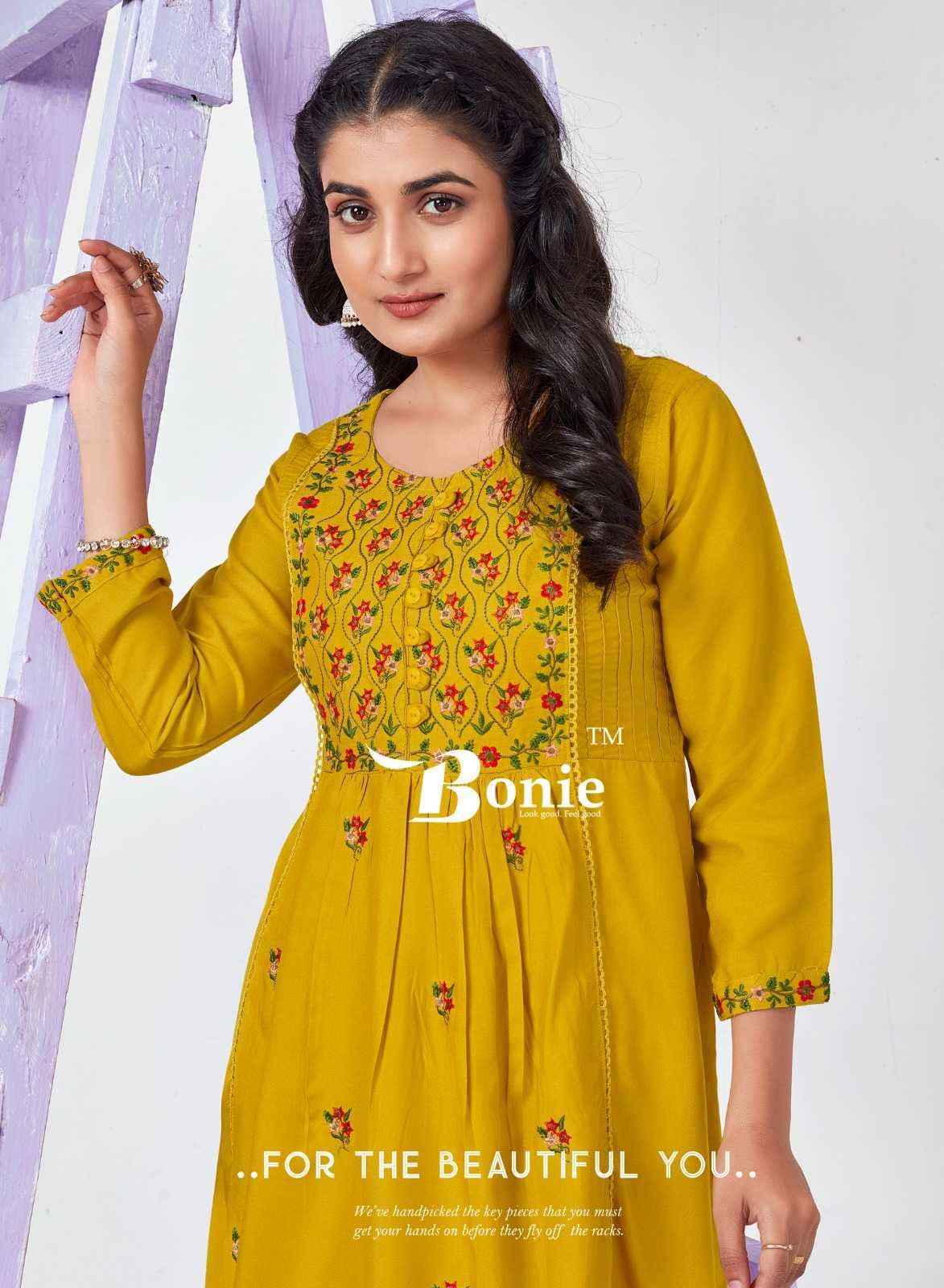 Bonie Adore Vol 4 Reyon Kurti 6 pcs Catalogue