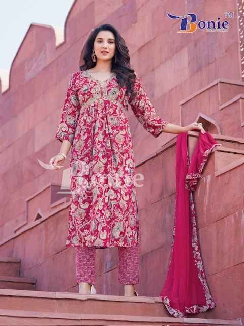Bonie Gulzar Vol 3 Rayon Kurti Combo 8 pcs Catalogue
