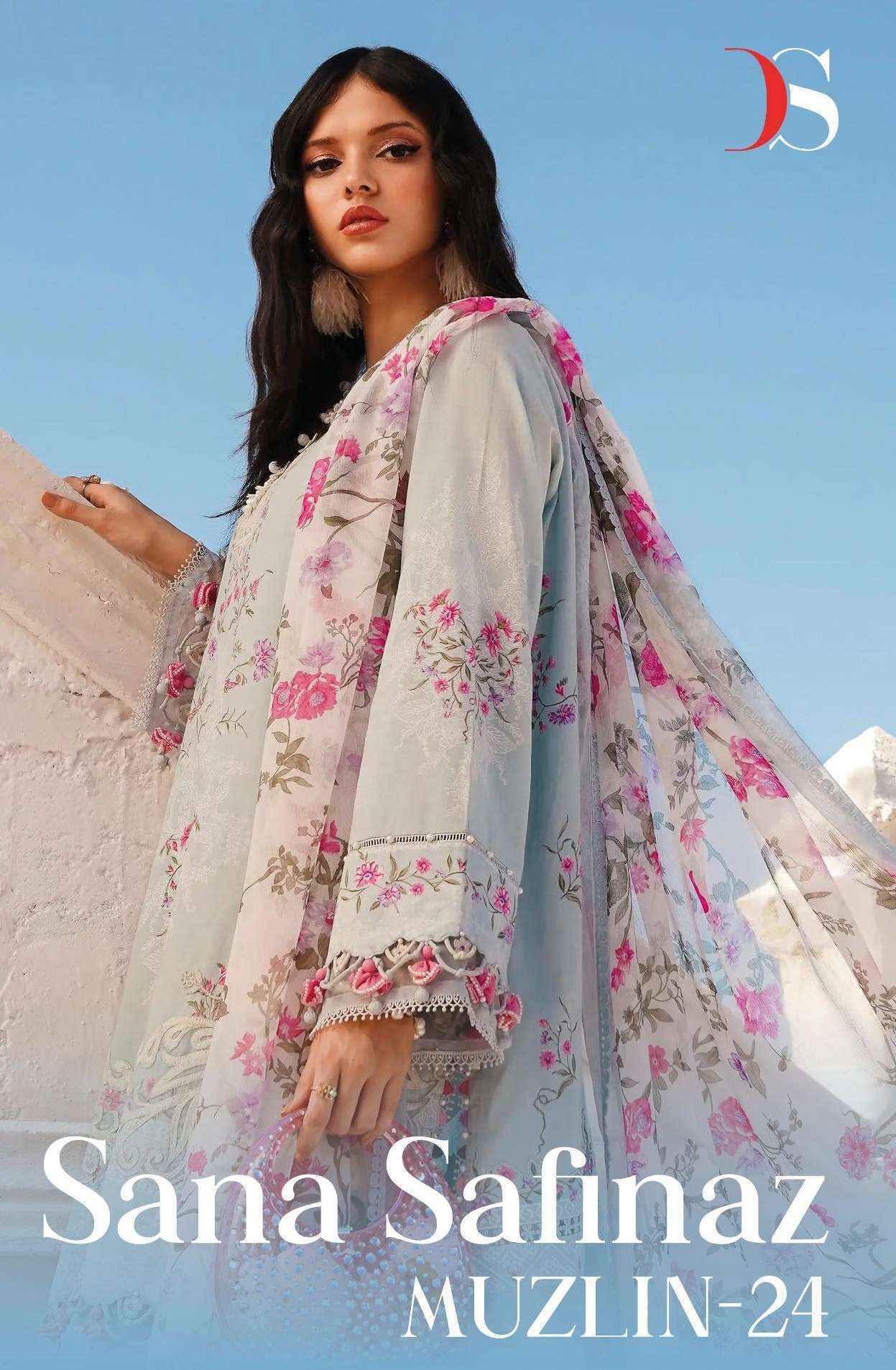 Deepsy Sana Safinaz Muzlin 24 Cotton Dress Material 8 pcs Catalogue