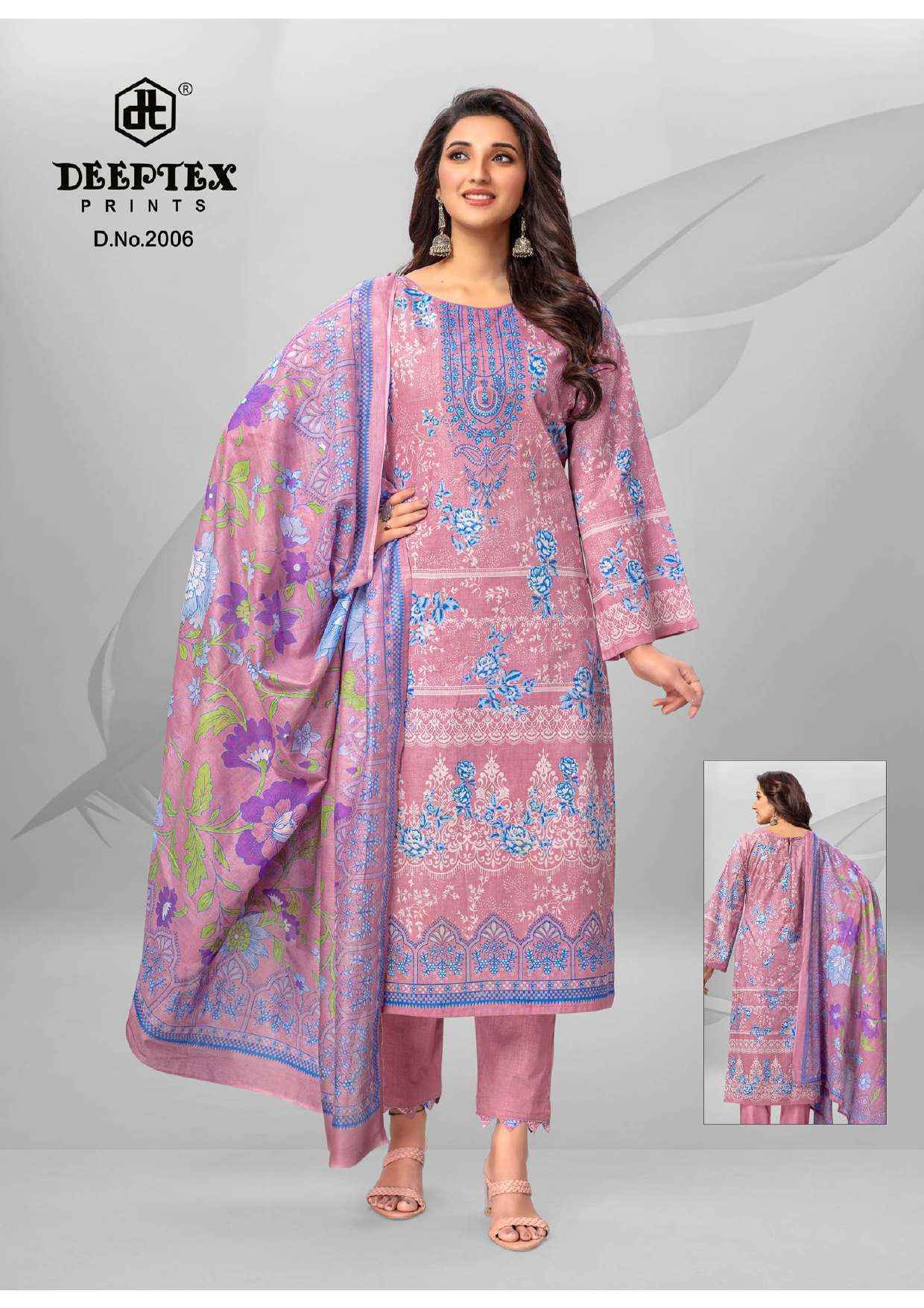 Deeptex Roohi Zara Vol 2 Lawn Cotton Dress Material 8 pcs Catalogue