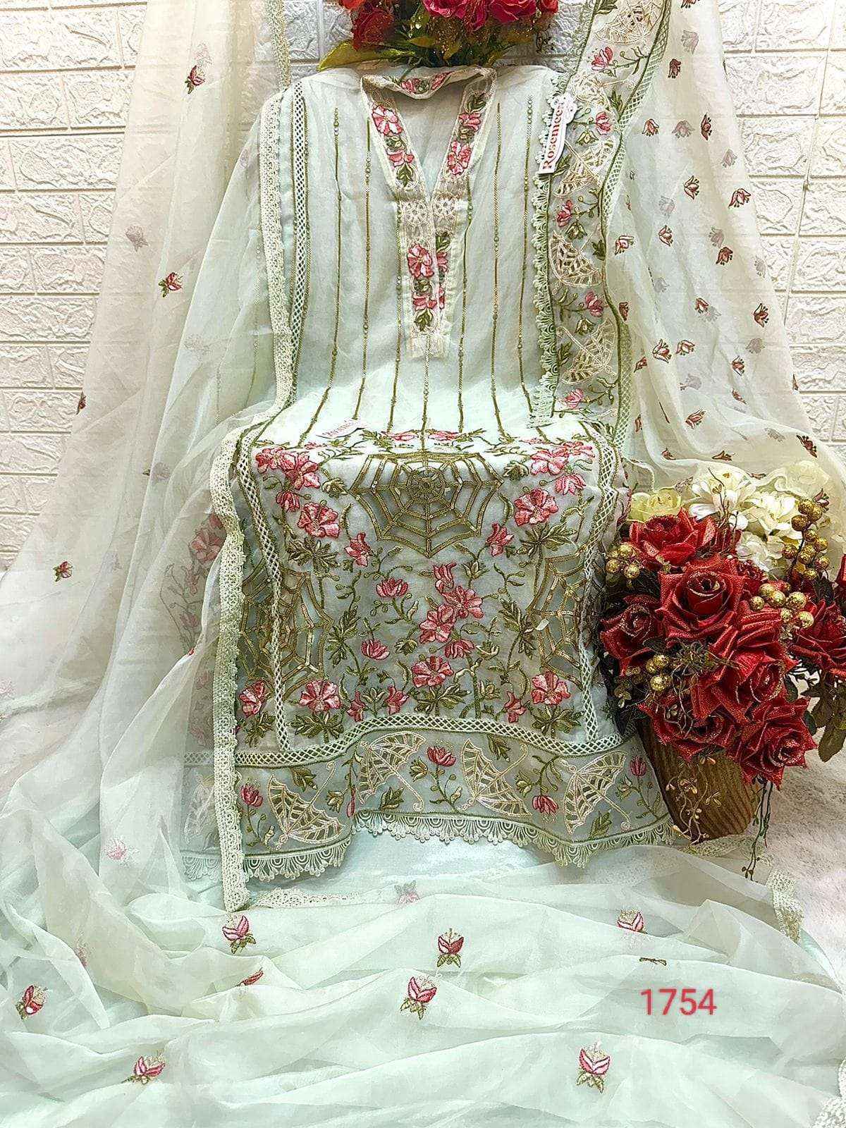 Fepic Rosemeen C 1754 Organza Dress Material 3 pcs Catalogue