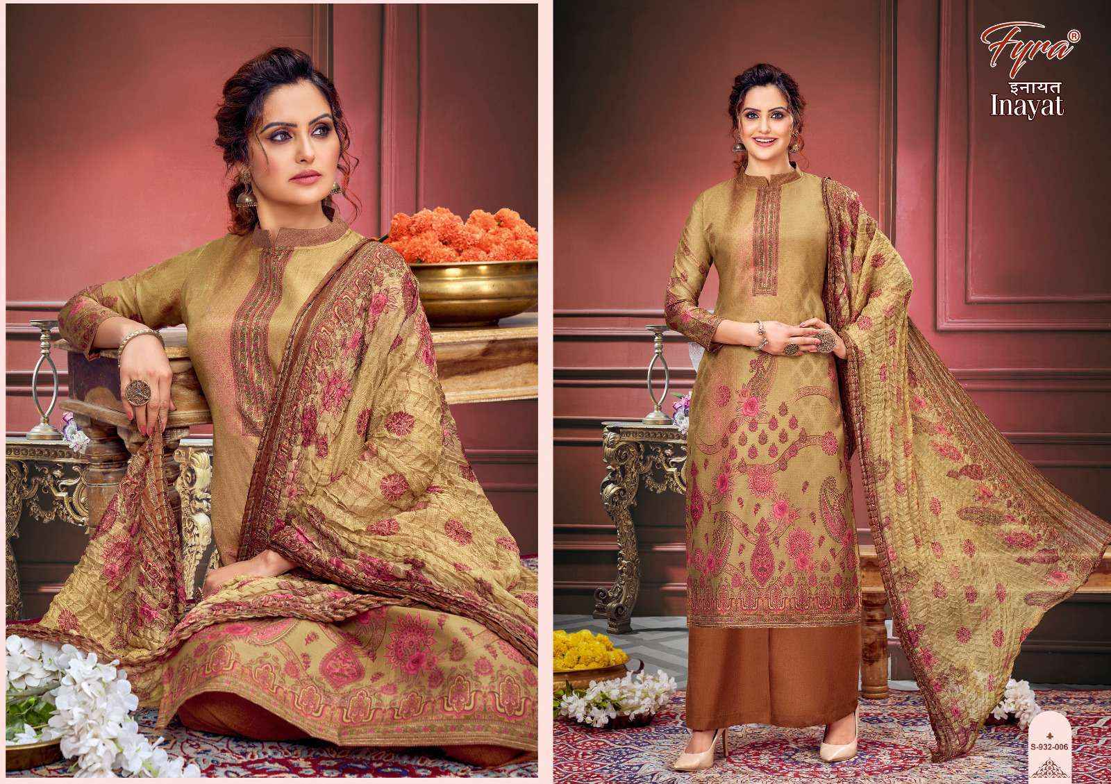Fyra Designing Hub Inayat Muslin Dress Material 8 pcs Catalogue