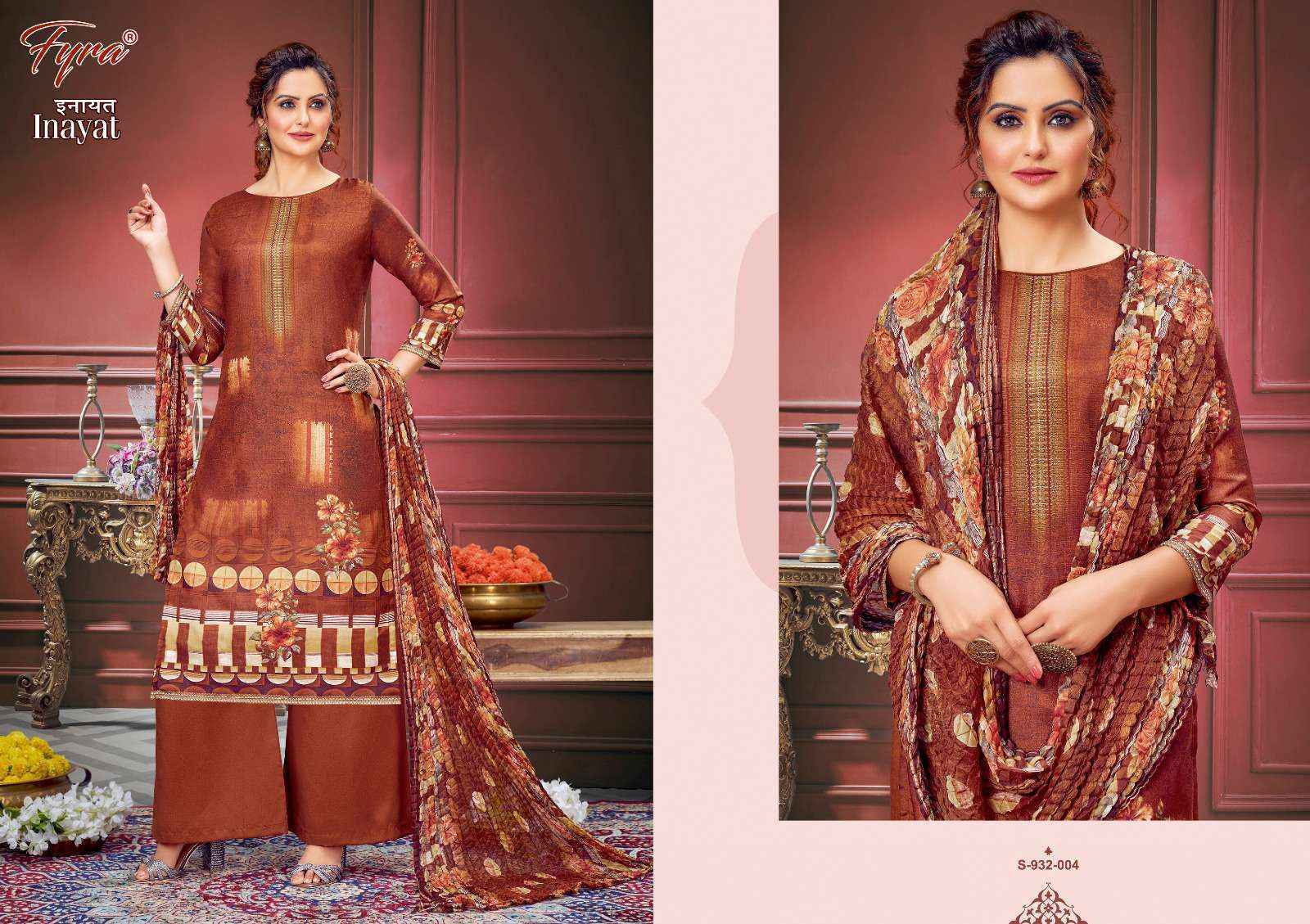 Fyra Designing Hub Inayat Muslin Dress Material 8 pcs Catalogue