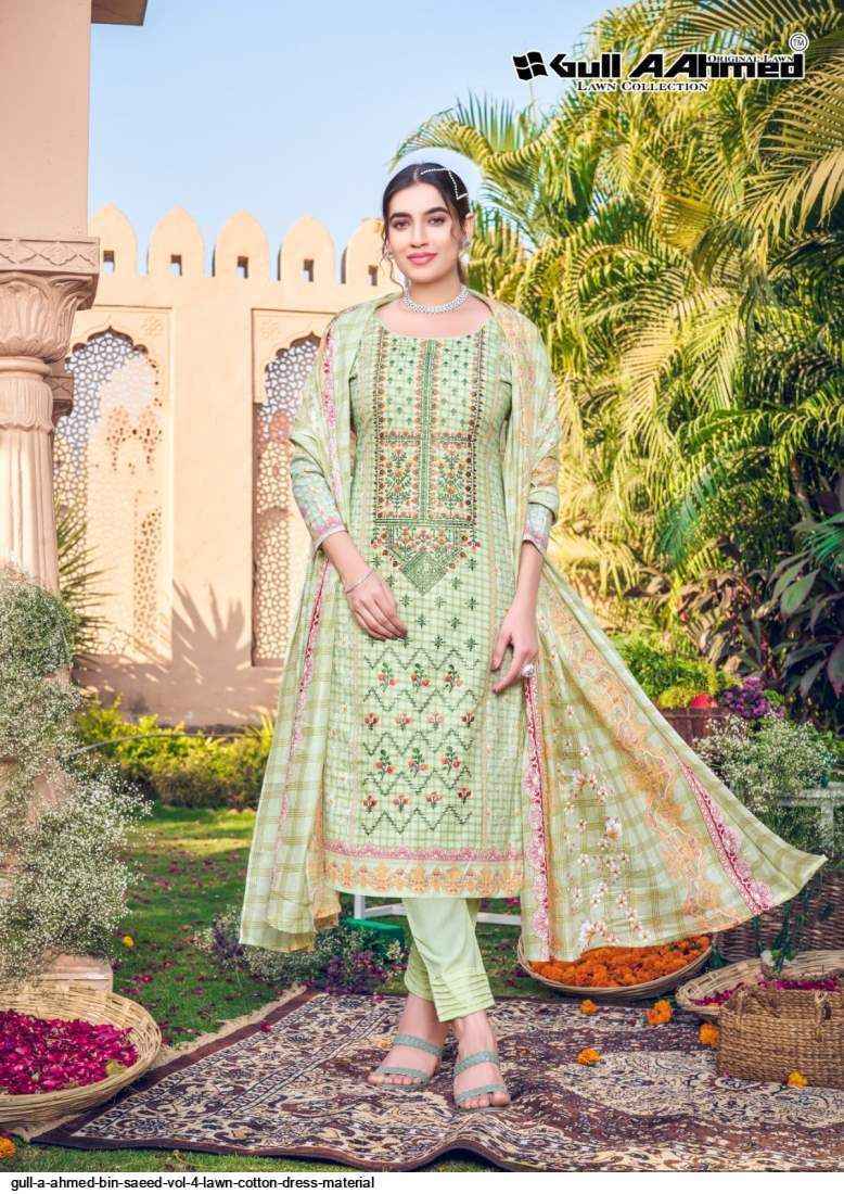 white christmas dresses Bin Saeed Lawn 3 Piece Frock BIN158 main image 1