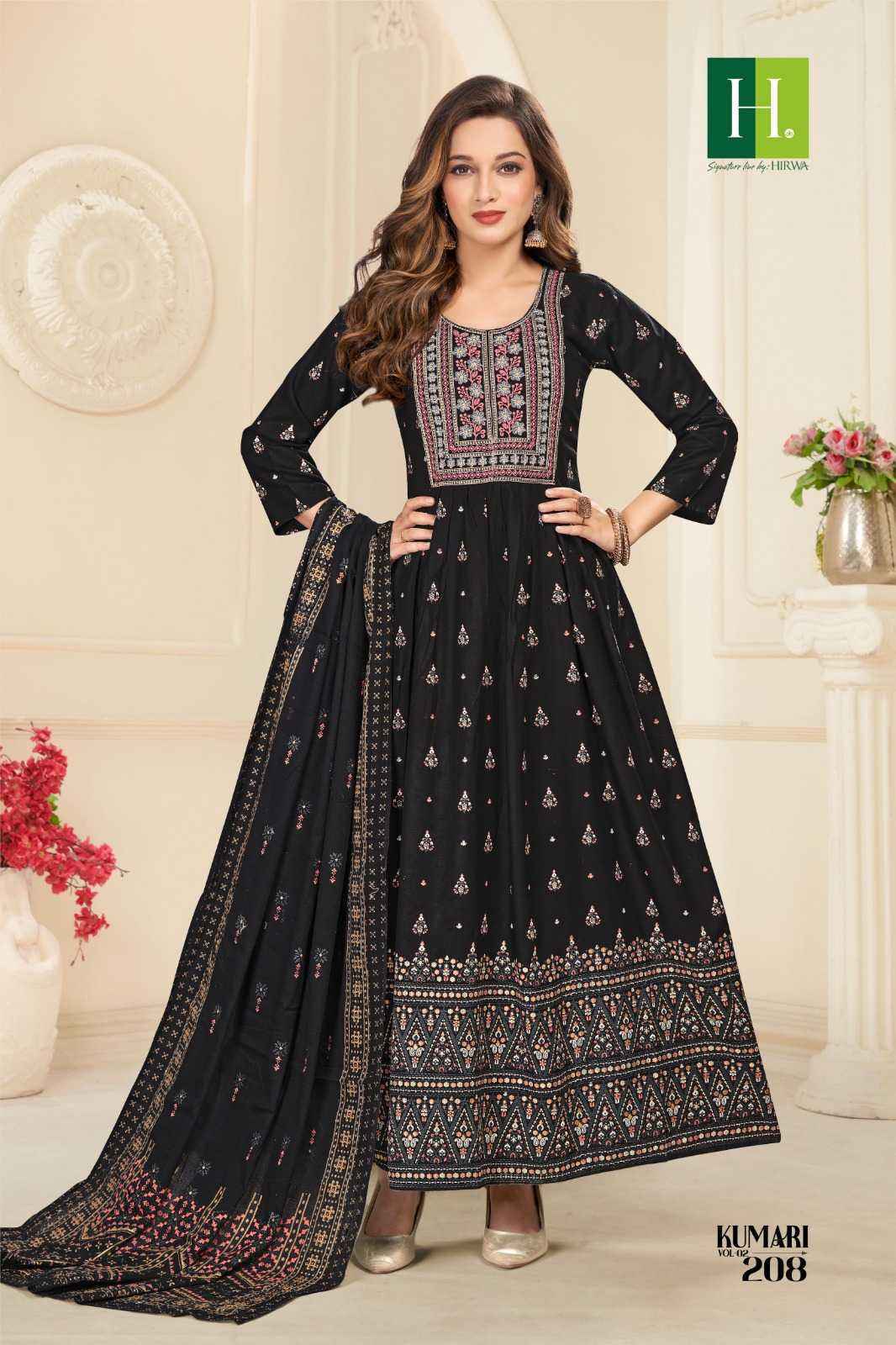 Hirwa Kumari Vol 2 Rayon Kurti With Dupatta 8 pcs Catalogue