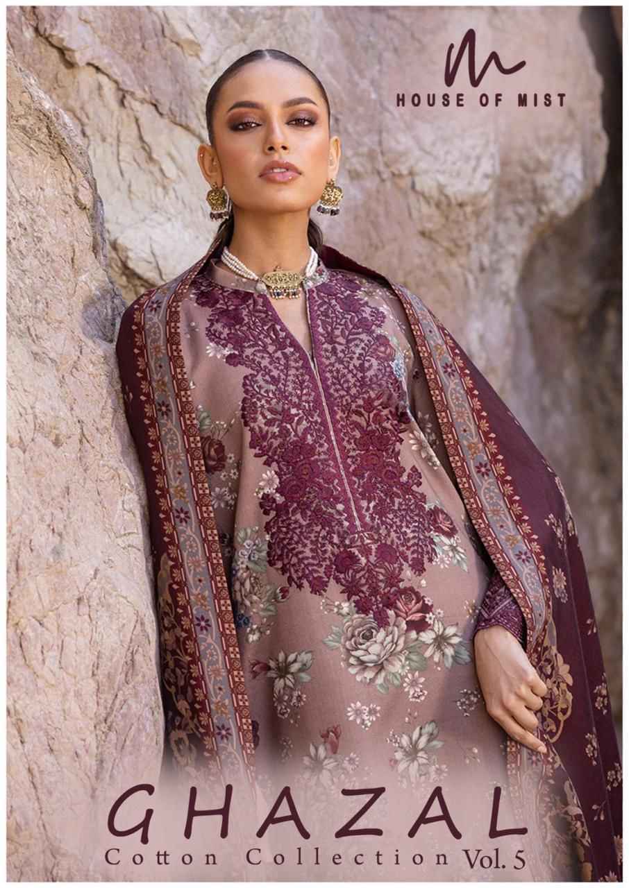 House Of Mist Ghazal Cotton Collection Vol-5 Cotton Dress Material 6 pcs Catalogue