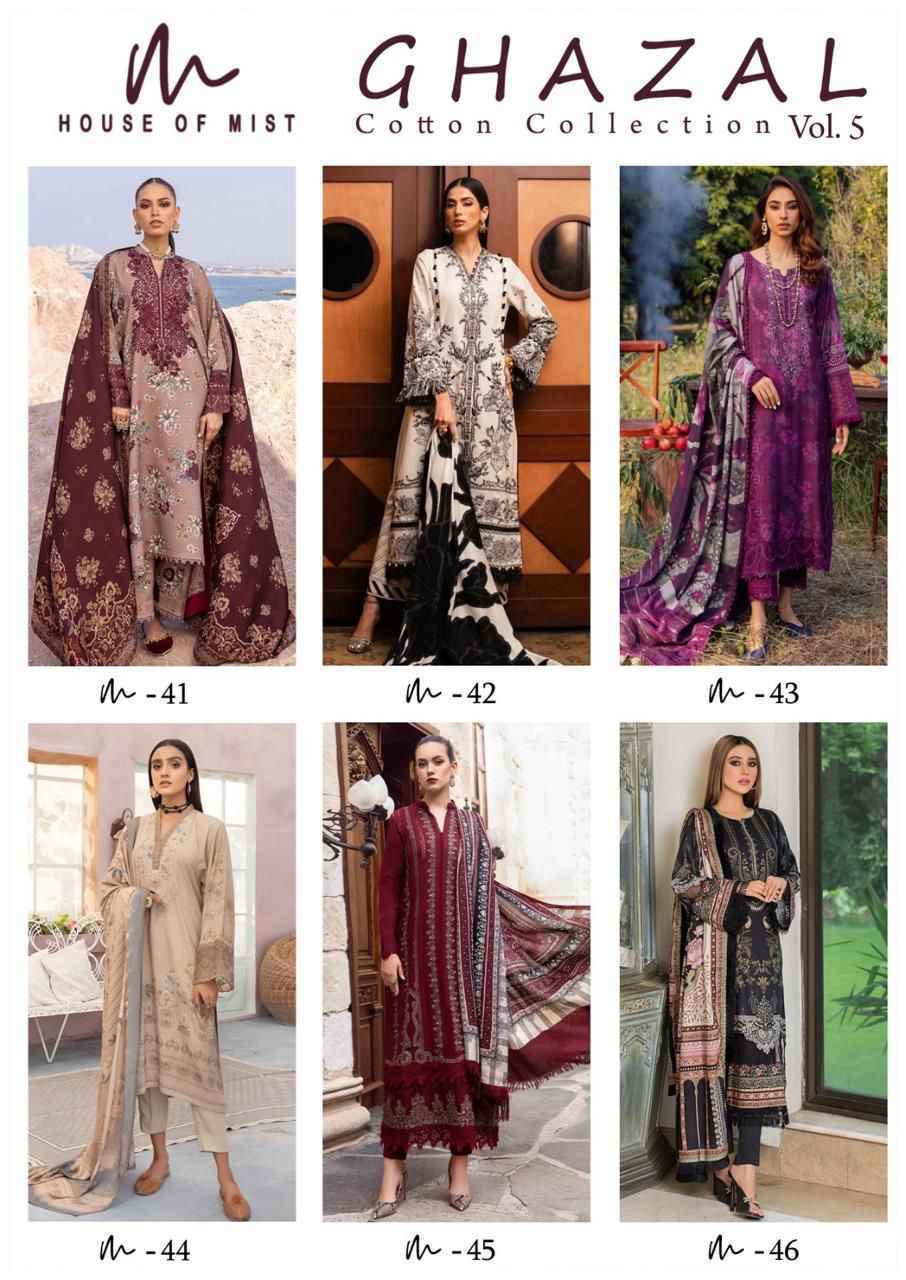 House Of Mist Ghazal Cotton Collection Vol-5 Cotton Dress Material 6 pcs Catalogue