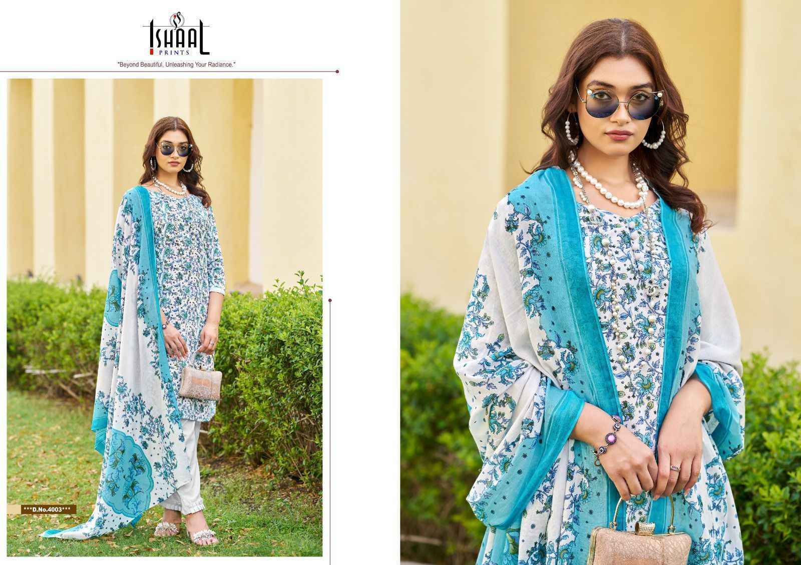 Ishaal Prints Kesariya Vol 4 Lawn Dress Material 8 pcs Catalogue