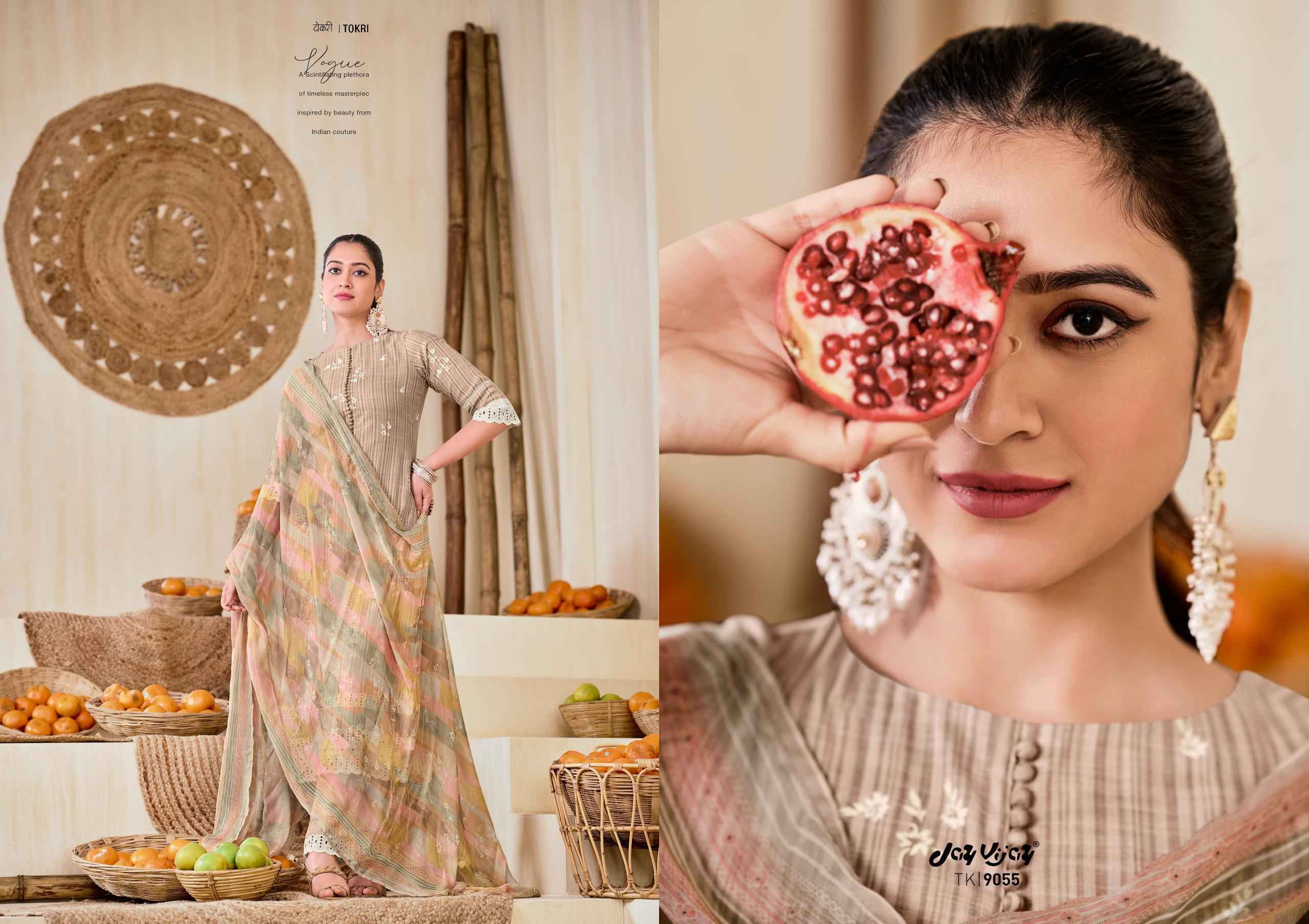 Jay Vijay Tokri South Cotton Dress Material 5 pcs Catalogue
