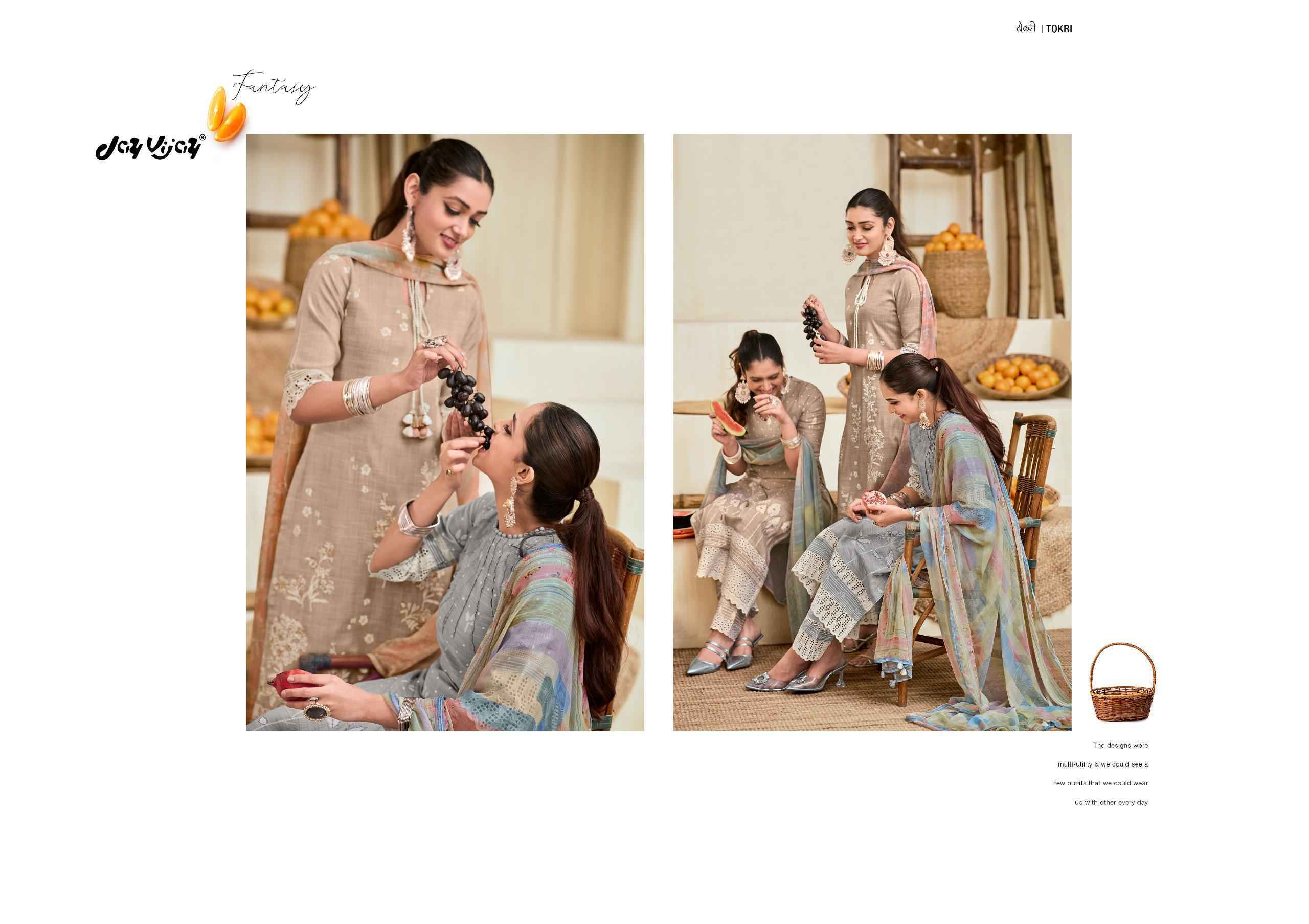 Jay Vijay Tokri South Cotton Dress Material 5 pcs Catalogue