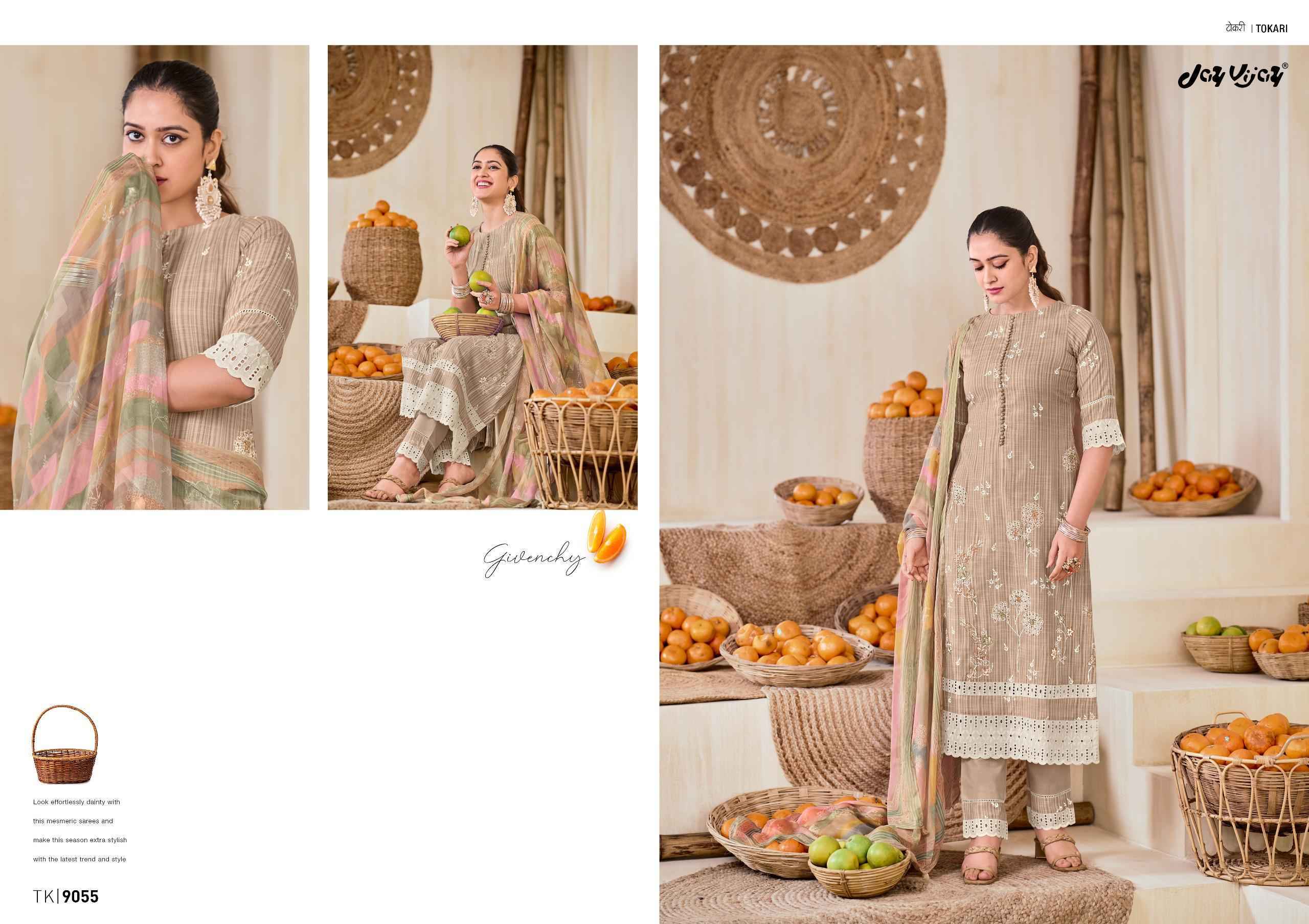 Jay Vijay Tokri South Cotton Dress Material 5 pcs Catalogue
