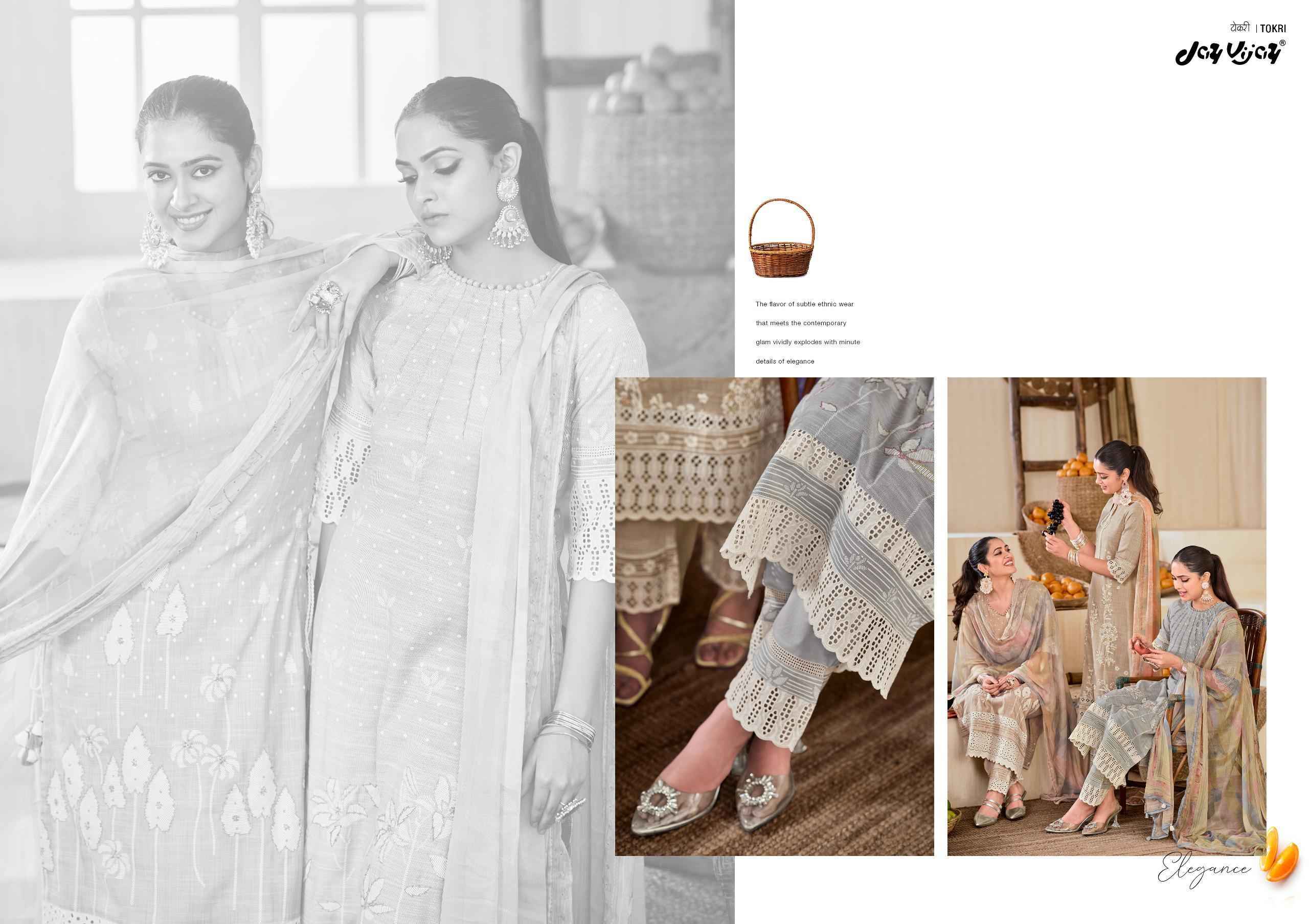 Jay Vijay Tokri South Cotton Dress Material 5 pcs Catalogue