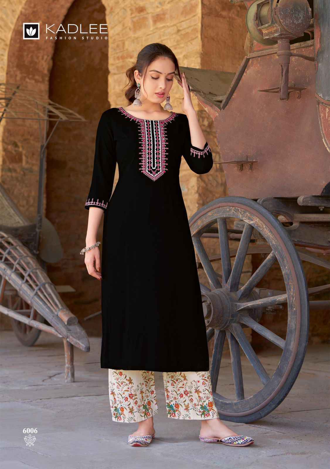 Kadlee Kaveri Rayon Kurti With Pant 6 Pc Catalouge