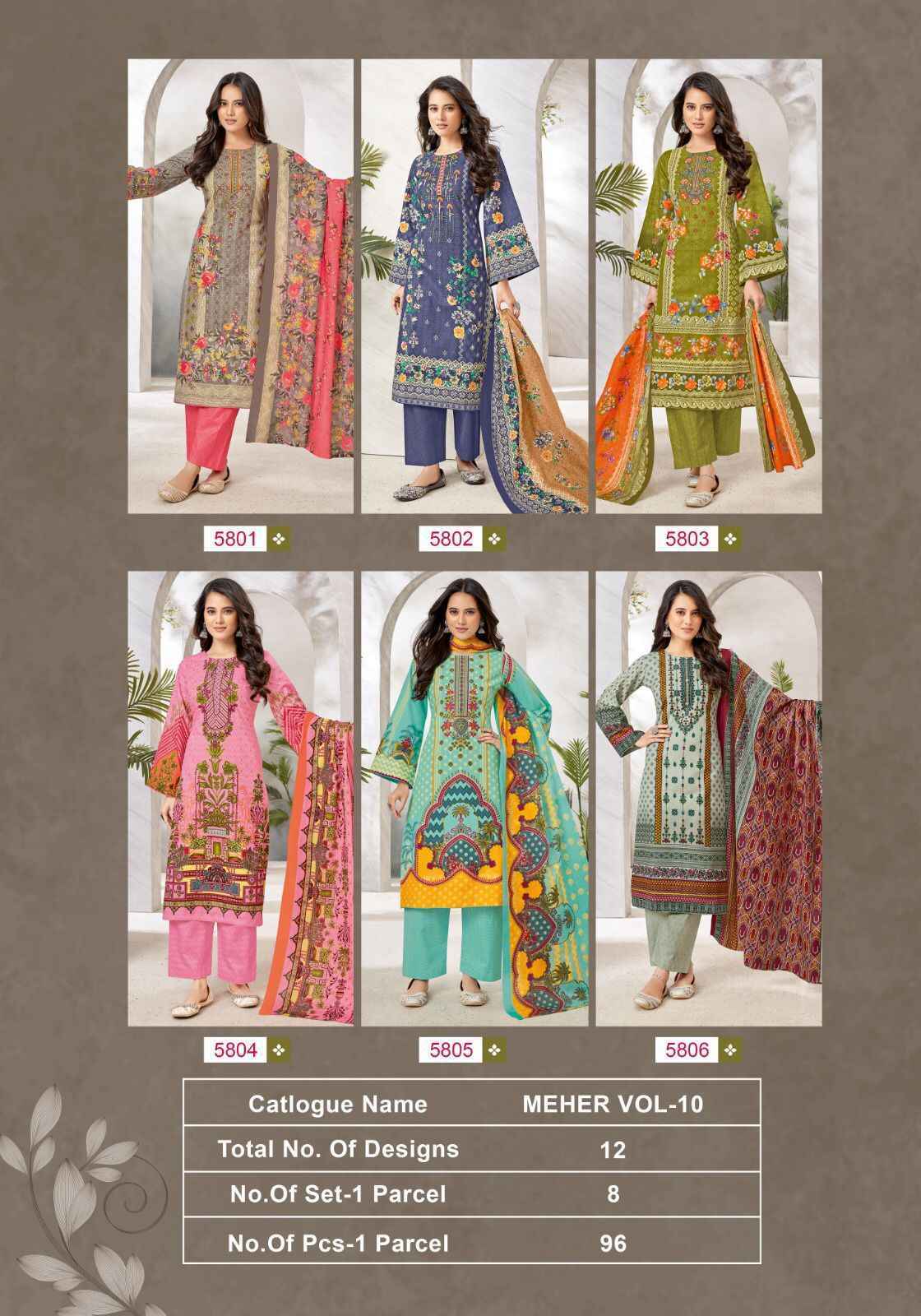 Kala Meher Vol-10 Cotton Dress Material 12 pcs Catalogue