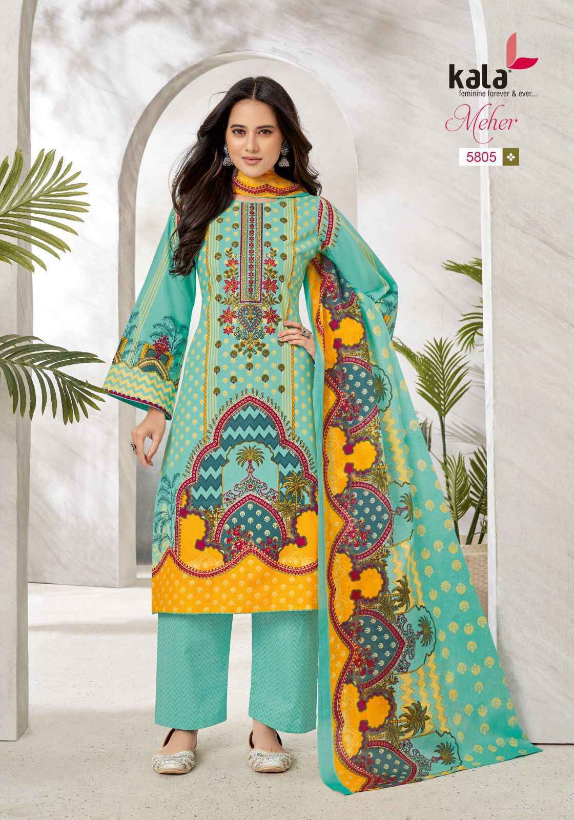 Kala Meher Vol-10 Cotton Dress Material 12 pcs Catalogue