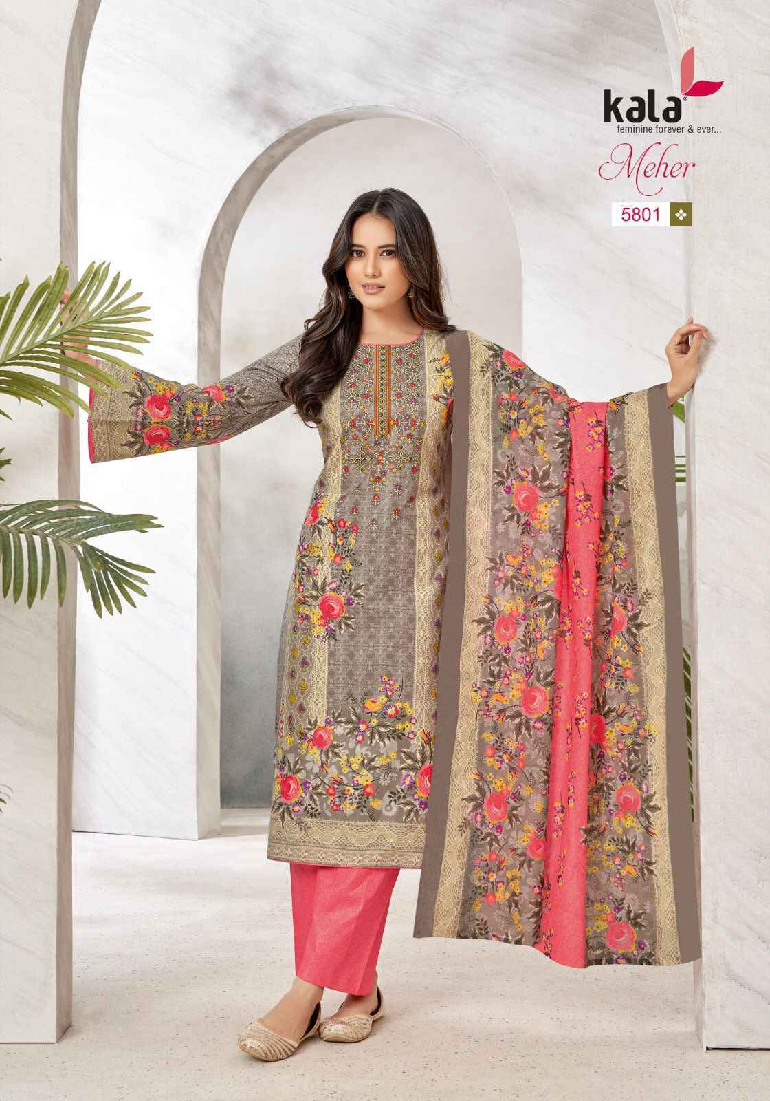 Kala Meher Vol-10 Cotton Dress Material 12 pcs Catalogue