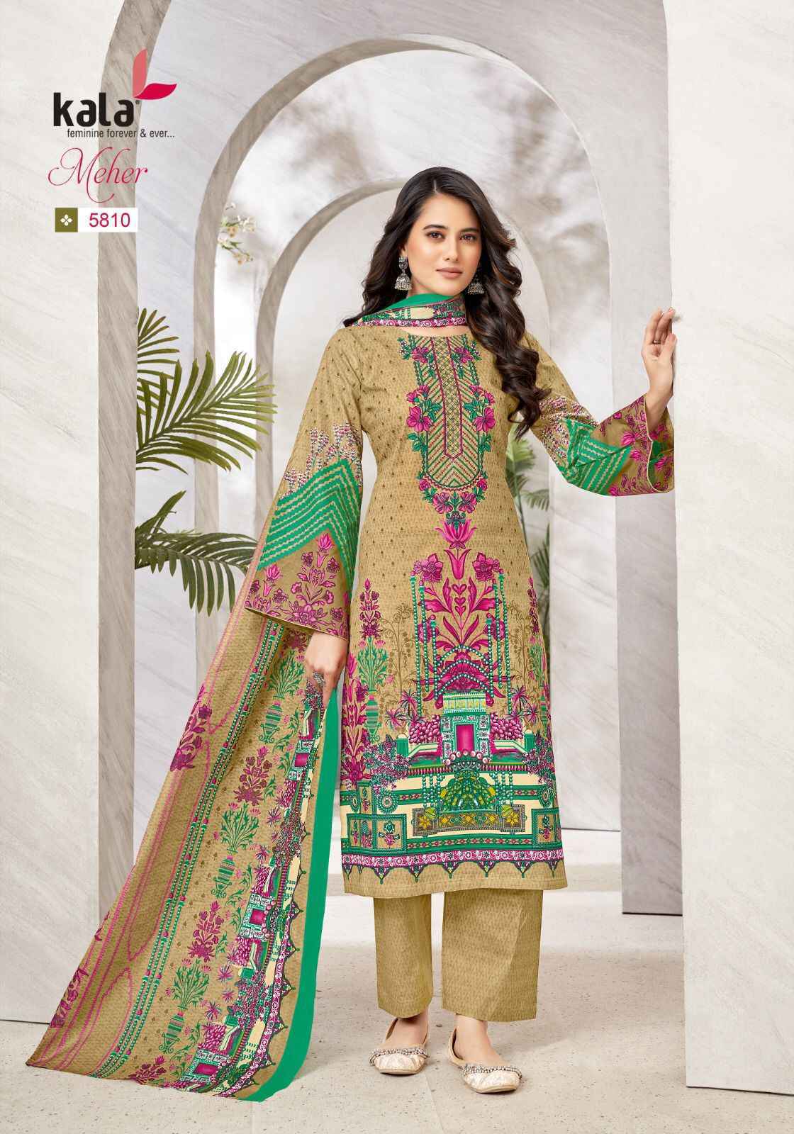 Kala Meher Vol-10 Cotton Dress Material 12 pcs Catalogue