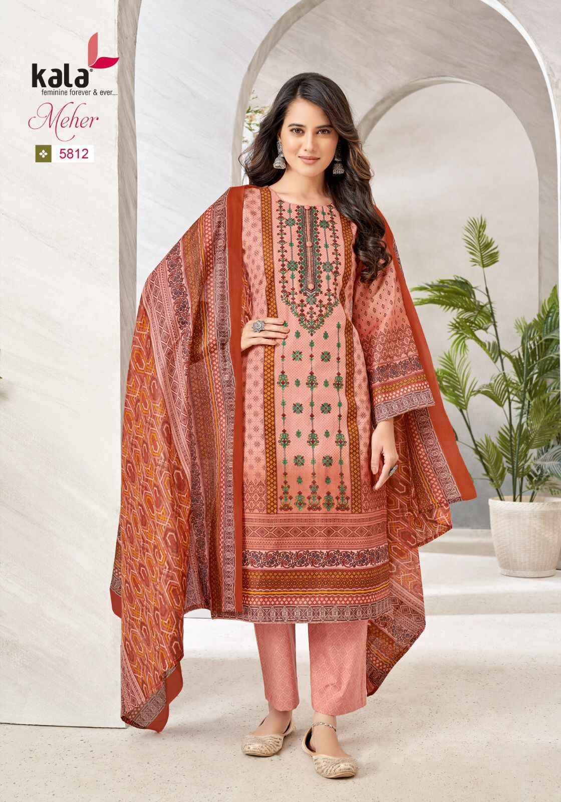 Kala Meher Vol-10 Cotton Dress Material 12 pcs Catalogue