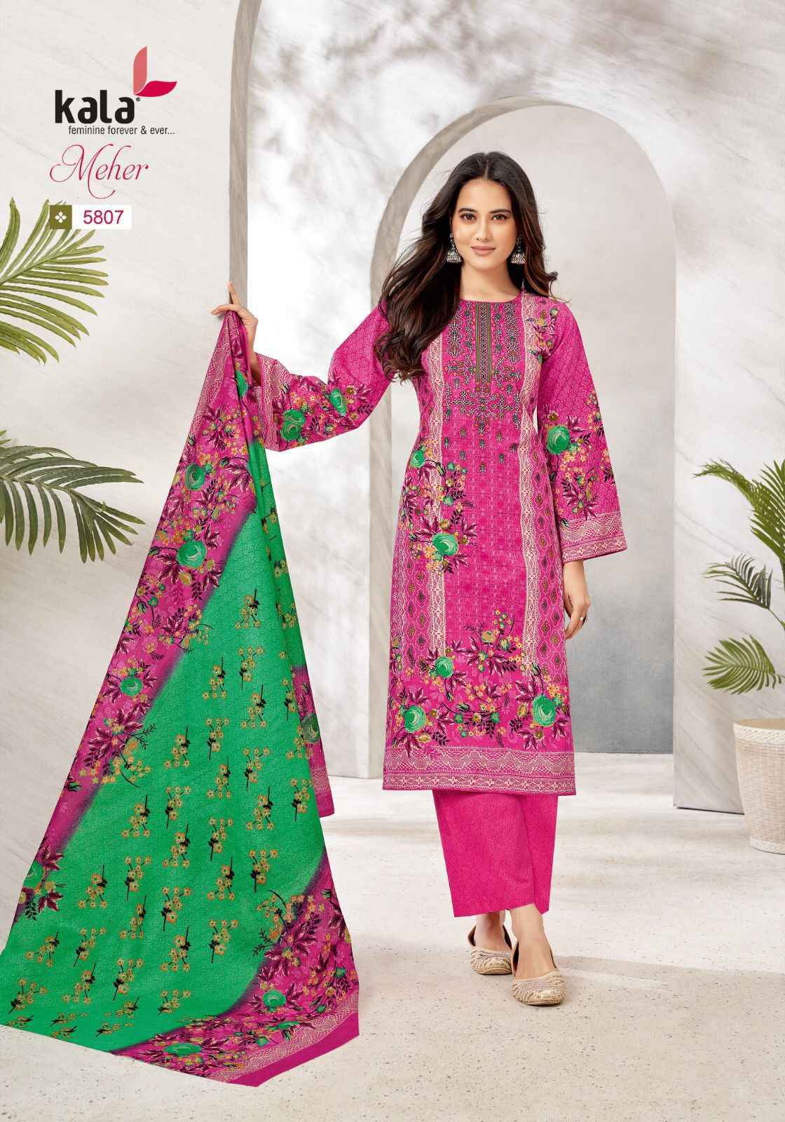 Kala Meher Vol-10 Cotton Dress Material 12 pcs Catalogue