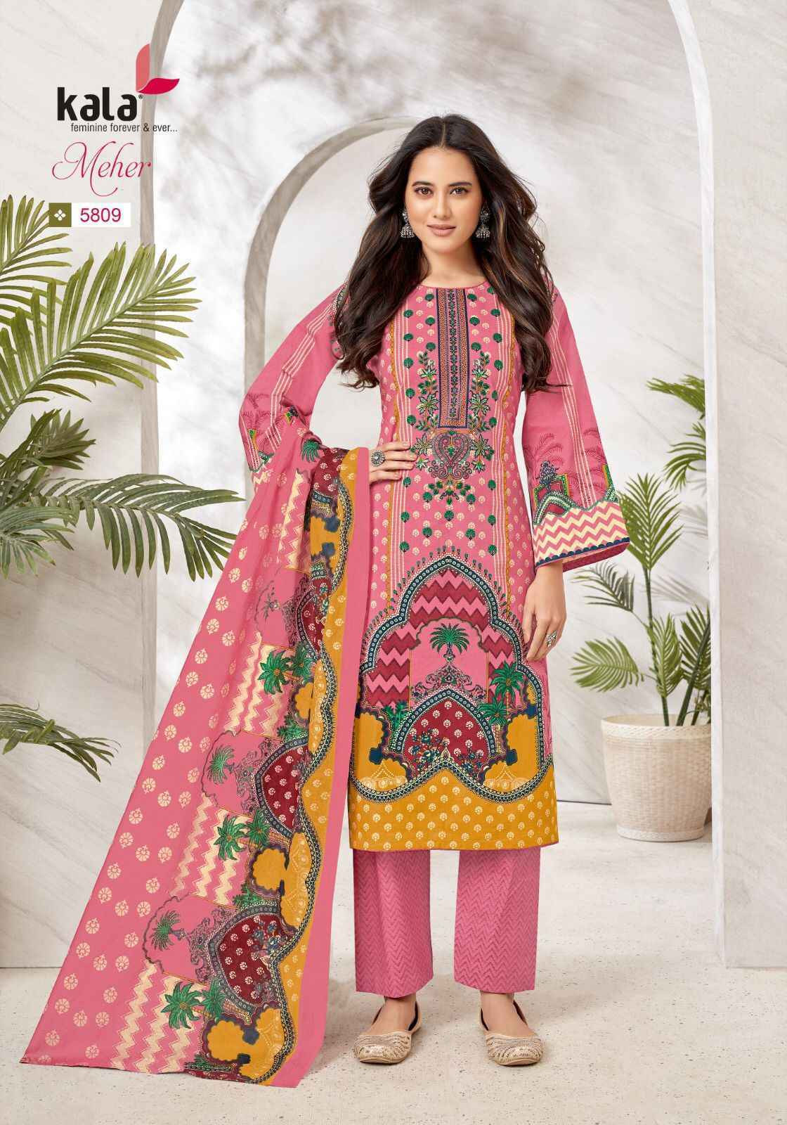 Kala Meher Vol-10 Cotton Dress Material 12 pcs Catalogue