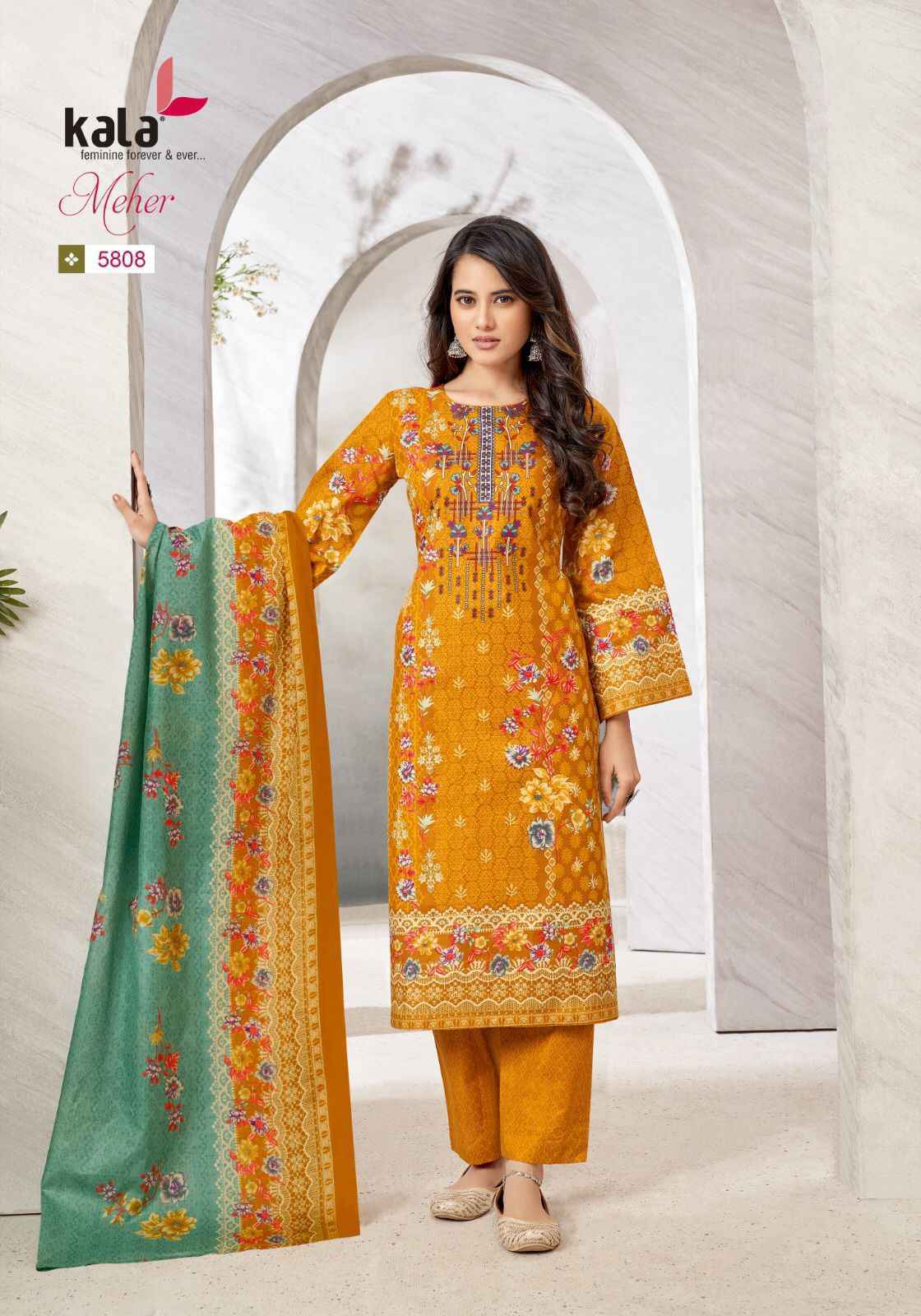 Kala Meher Vol-10 Cotton Dress Material 12 pcs Catalogue
