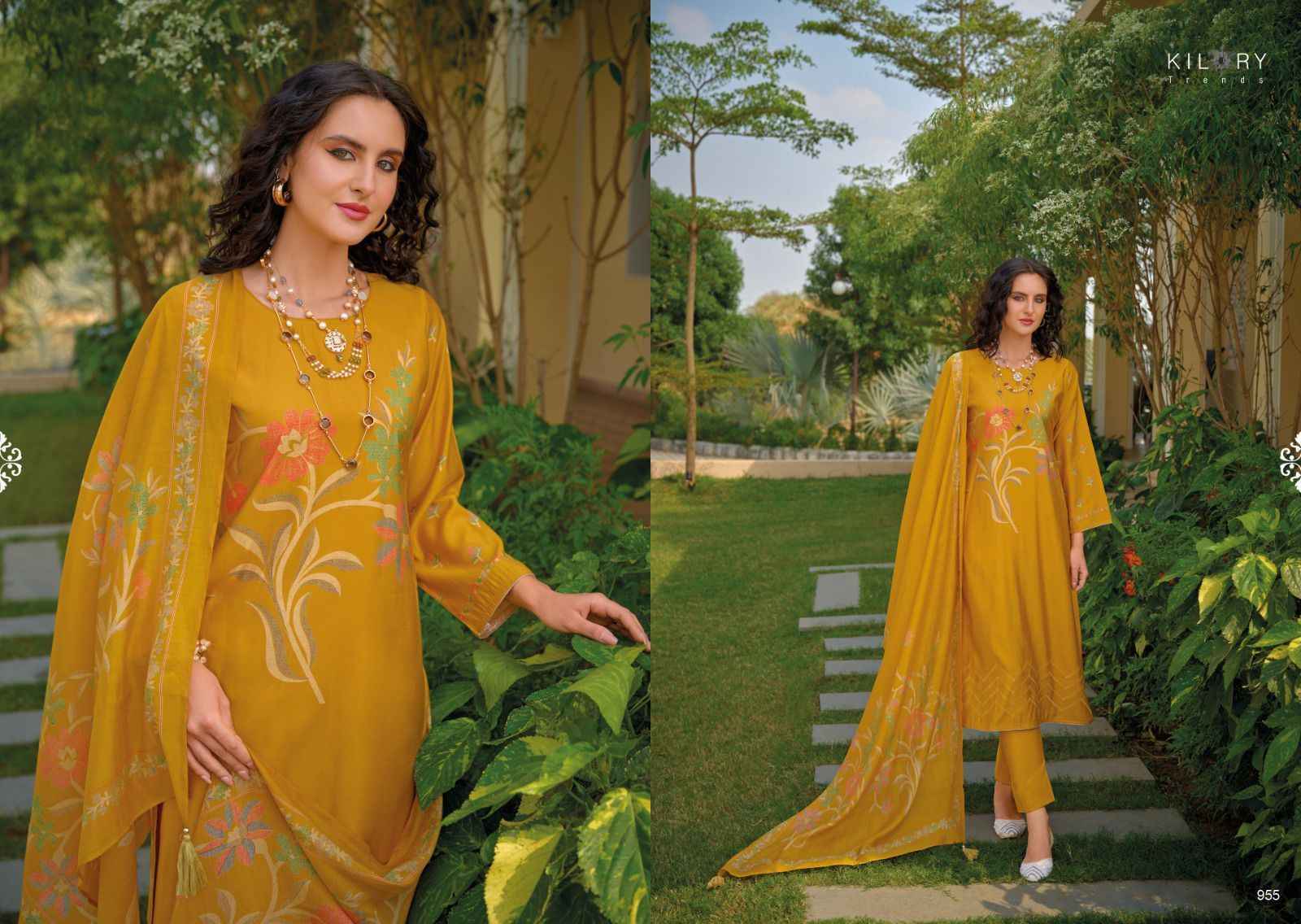 Kilory Trendz Zarina New Viscose Dress Material 8 pcs Catalogue