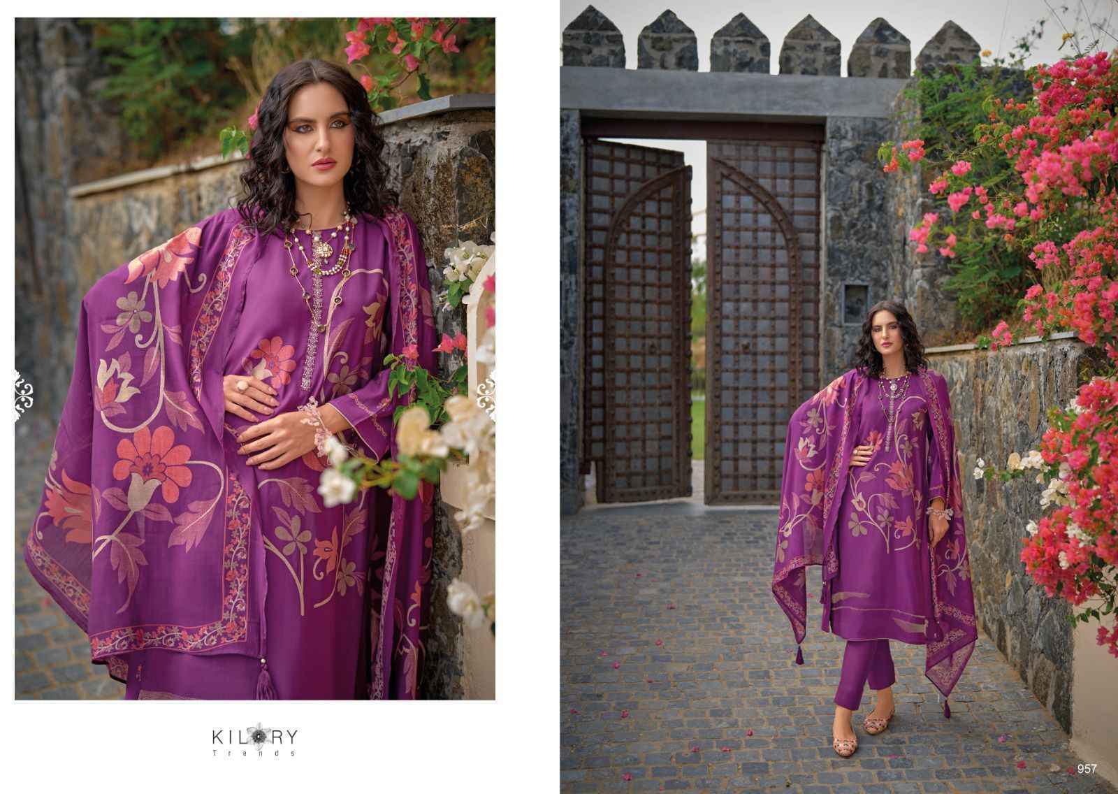 Kilory Trendz Zarina New Viscose Dress Material 8 pcs Catalogue