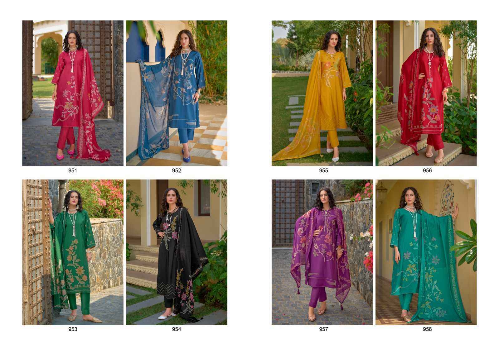 Kilory Trendz Zarina New Viscose Dress Material 8 pcs Catalogue