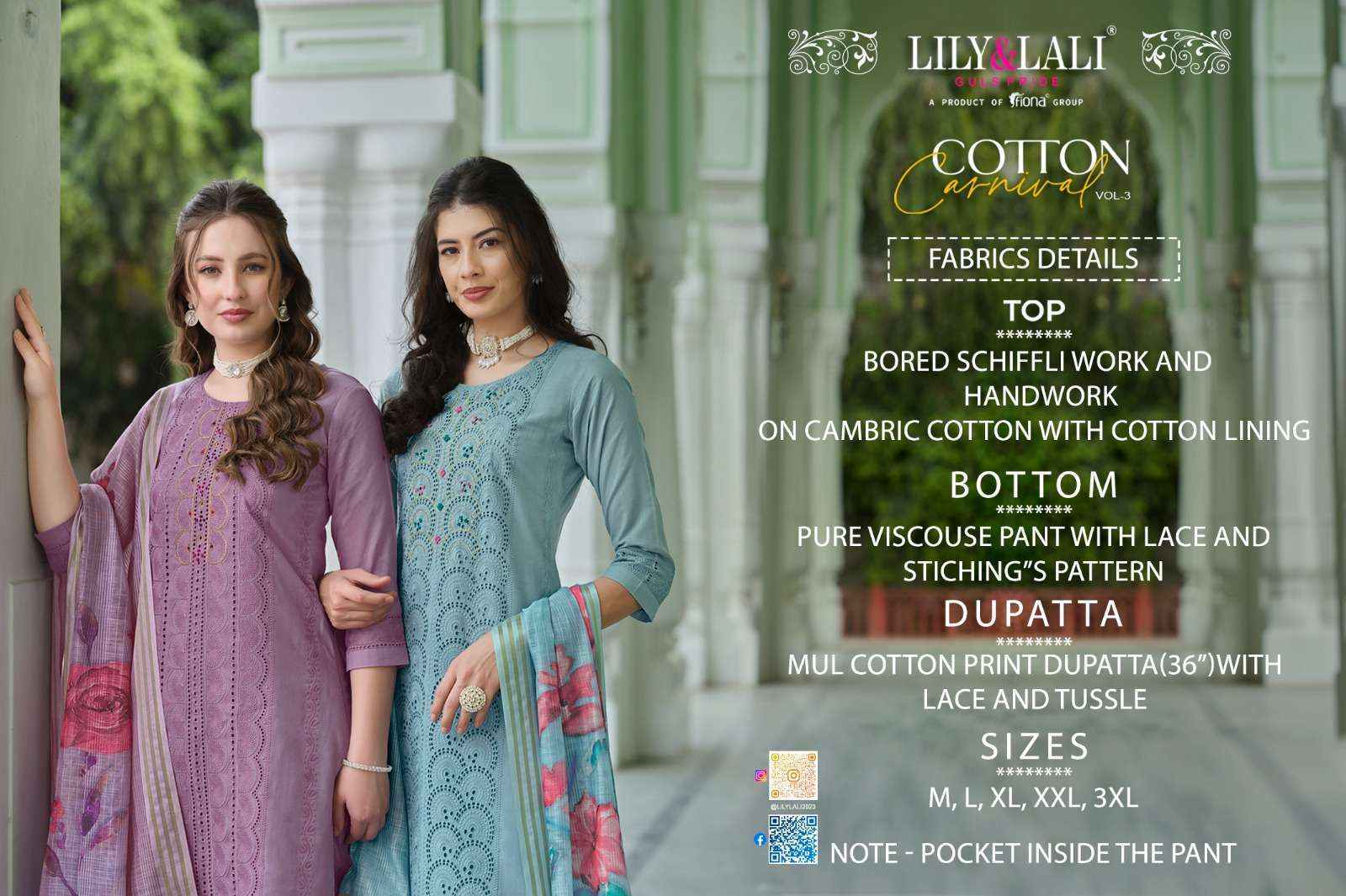 Lily & Lali Cotton Carnival Vol-3 Readymade Cotton Dress 6 pcs Catalogue