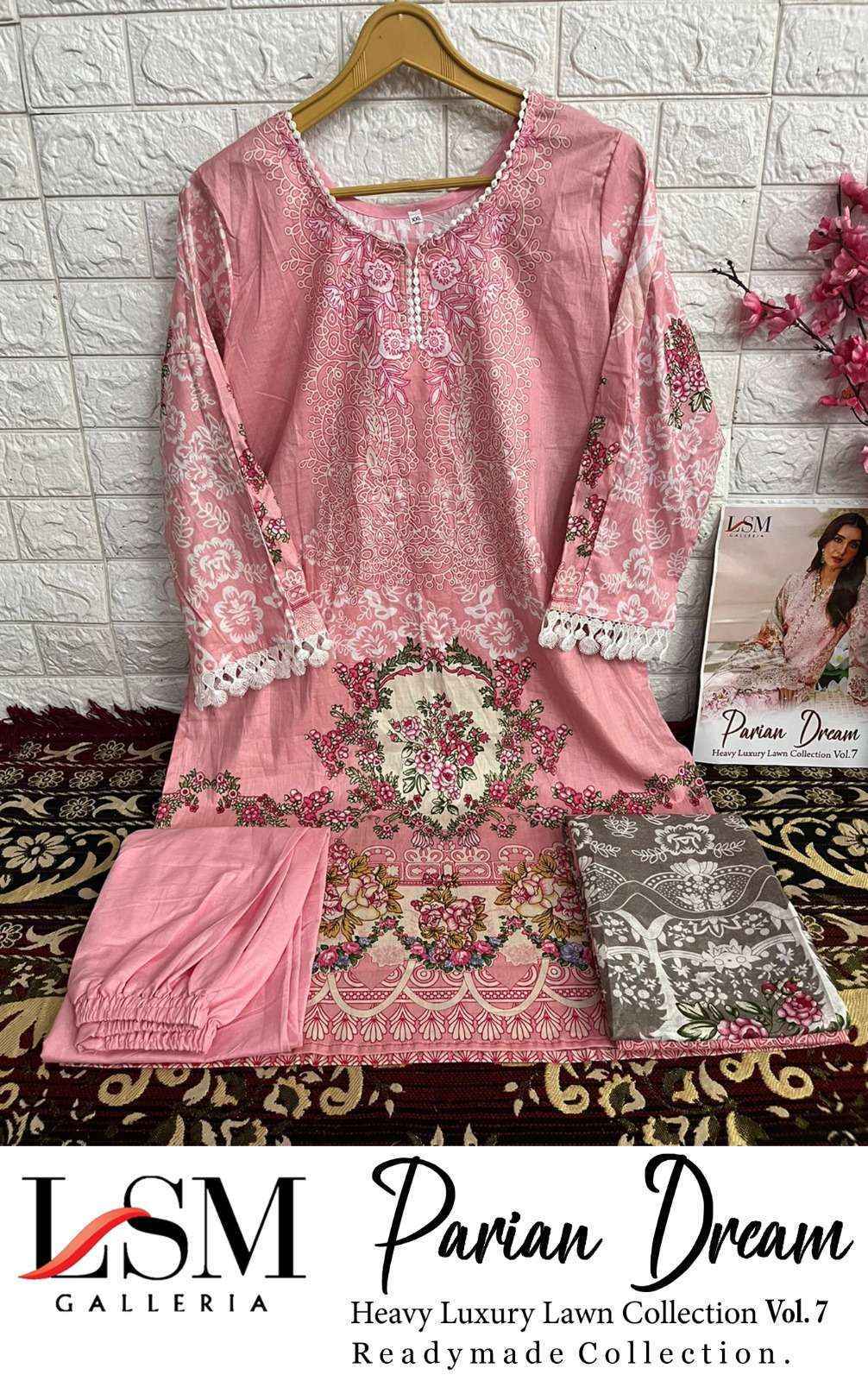 LSM Galleria Parian Dream Vol 7 Readymade Lawn Dress 6 pcs Catalogue
