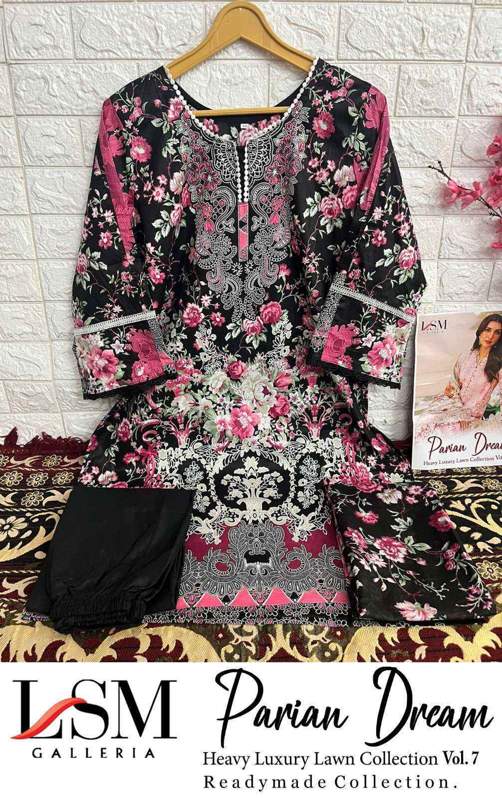LSM Galleria Parian Dream Vol 7 Readymade Lawn Dress 6 pcs Catalogue