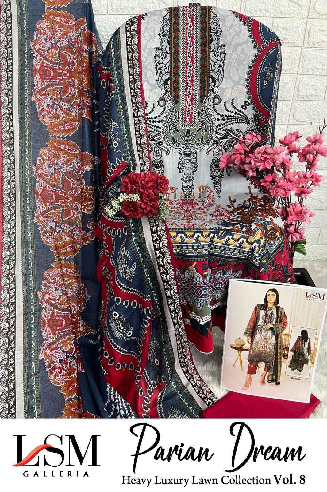 LSM Galleria Parian Dream Vol 8 Lawn Dress Material 6 pcs Catalogue