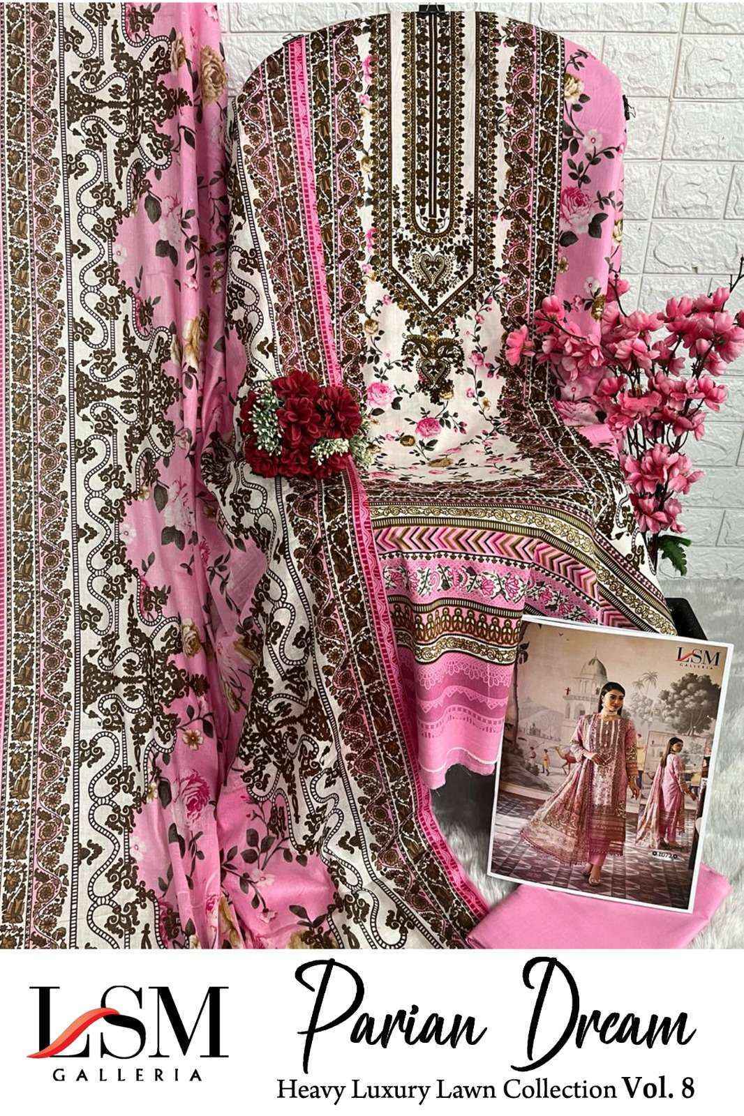 LSM Galleria Parian Dream Vol 8 Lawn Dress Material 6 pcs Catalogue