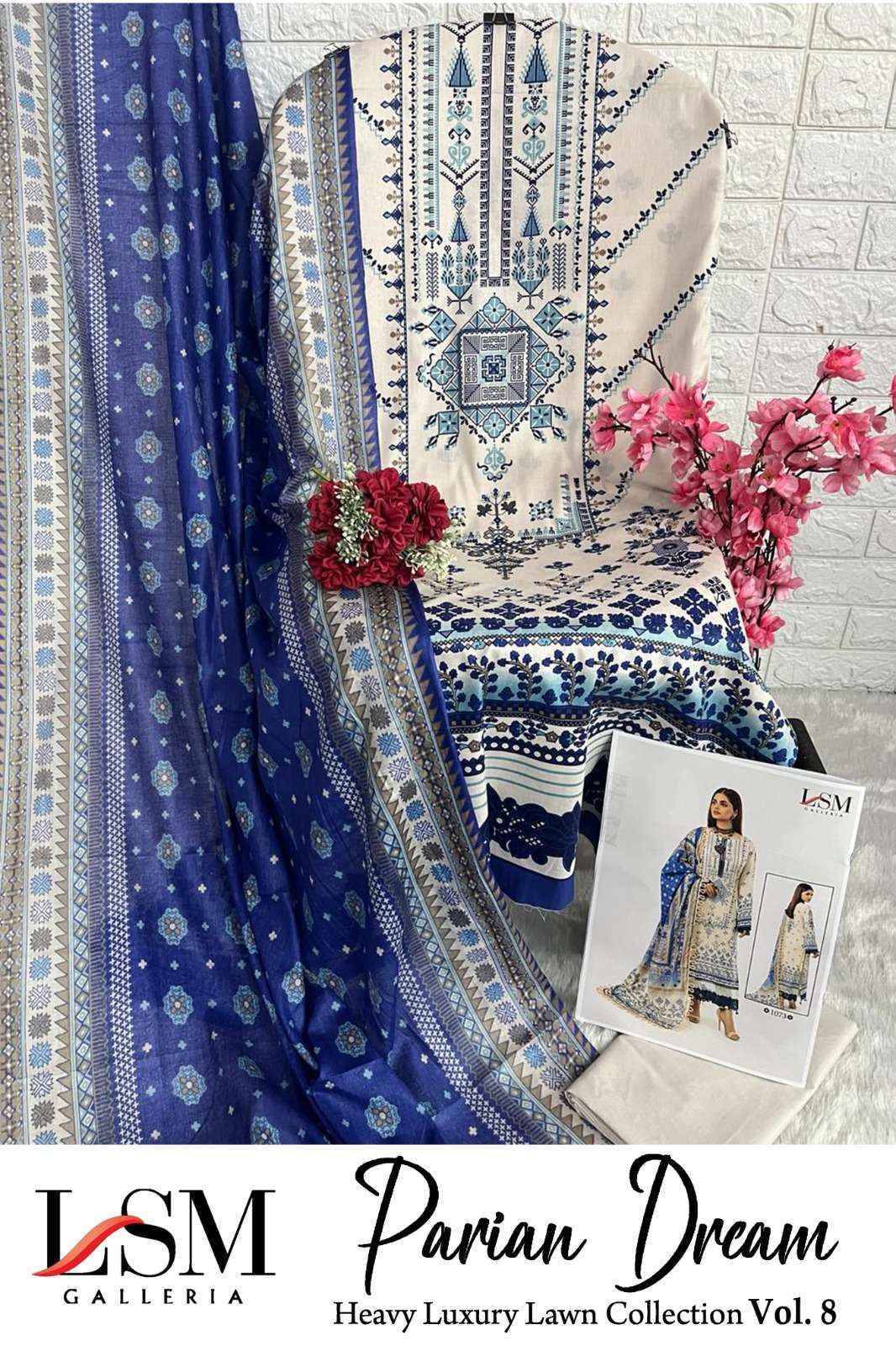 LSM Galleria Parian Dream Vol 8 Lawn Dress Material 6 pcs Catalogue