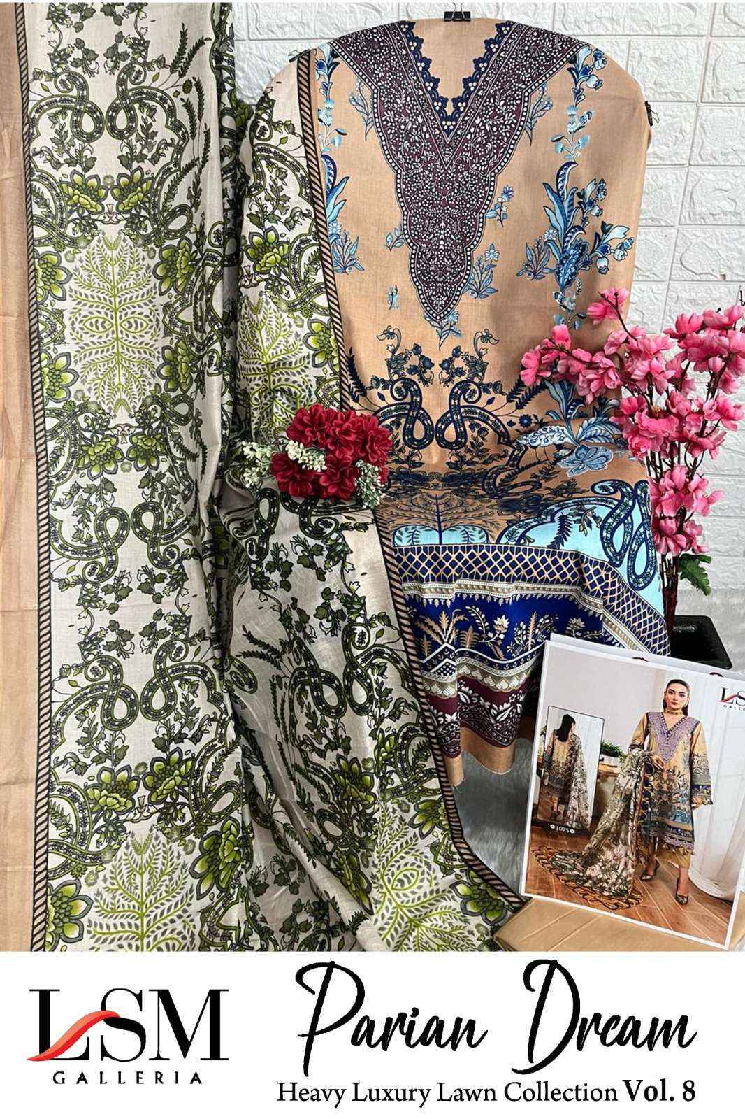 LSM Galleria Parian Dream Vol 8 Lawn Dress Material Online Ladies Suits Supplier