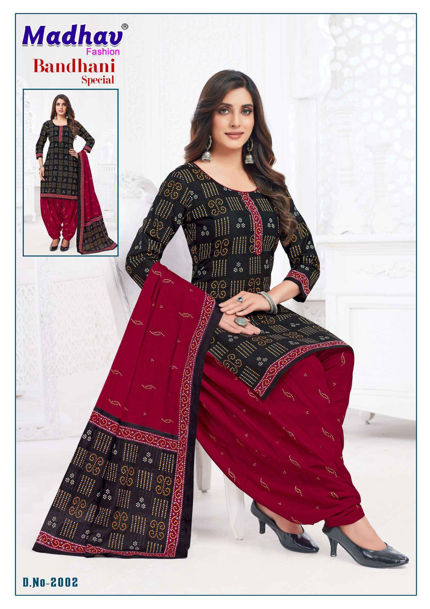 Madhav Fashion Bandhani Special Vol 2 Cotton Dress Material 10 pcs Catalogue