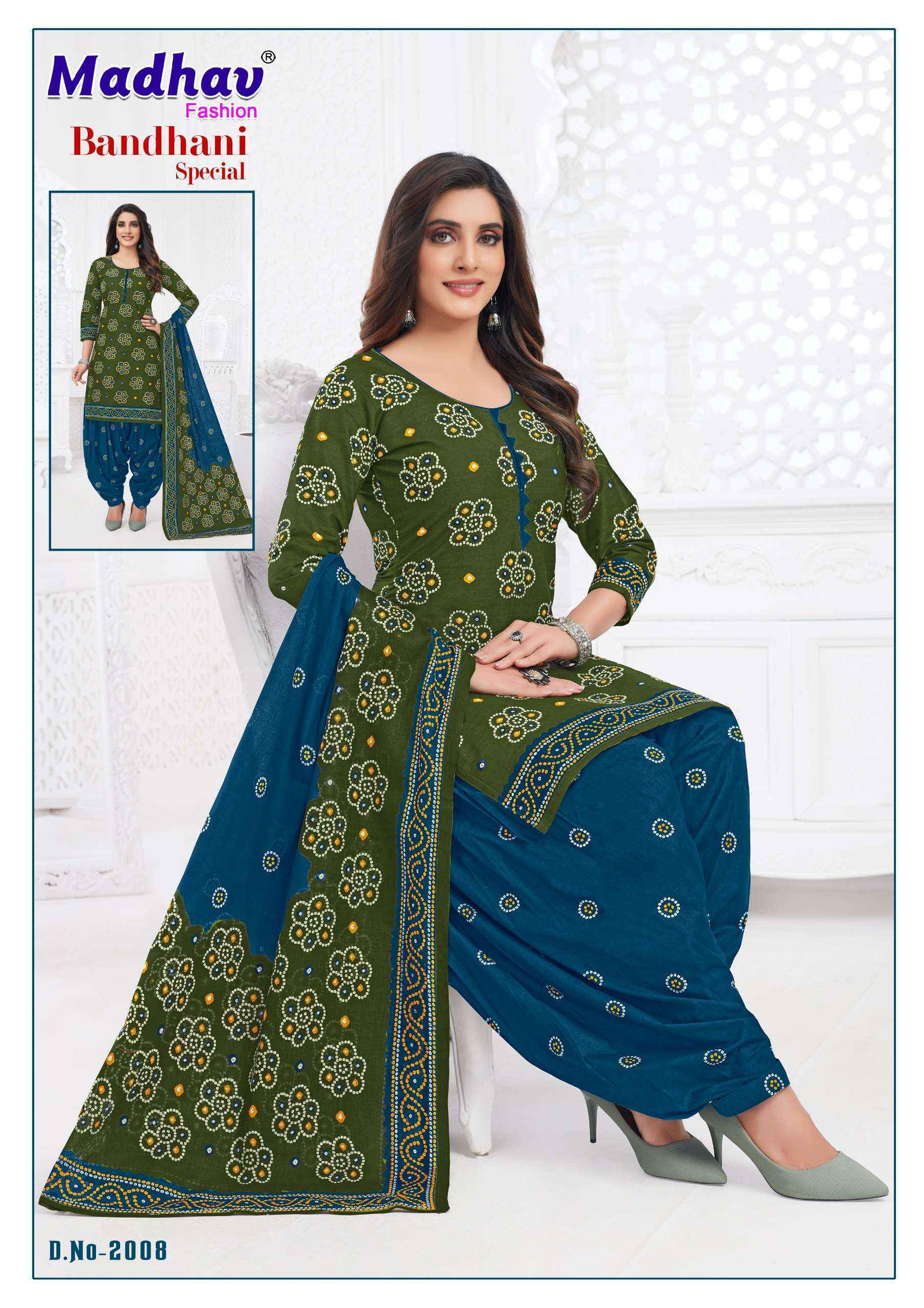 Madhav Fashion Bandhani Special Vol 2 Cotton Dress Material 10 pcs Catalogue
