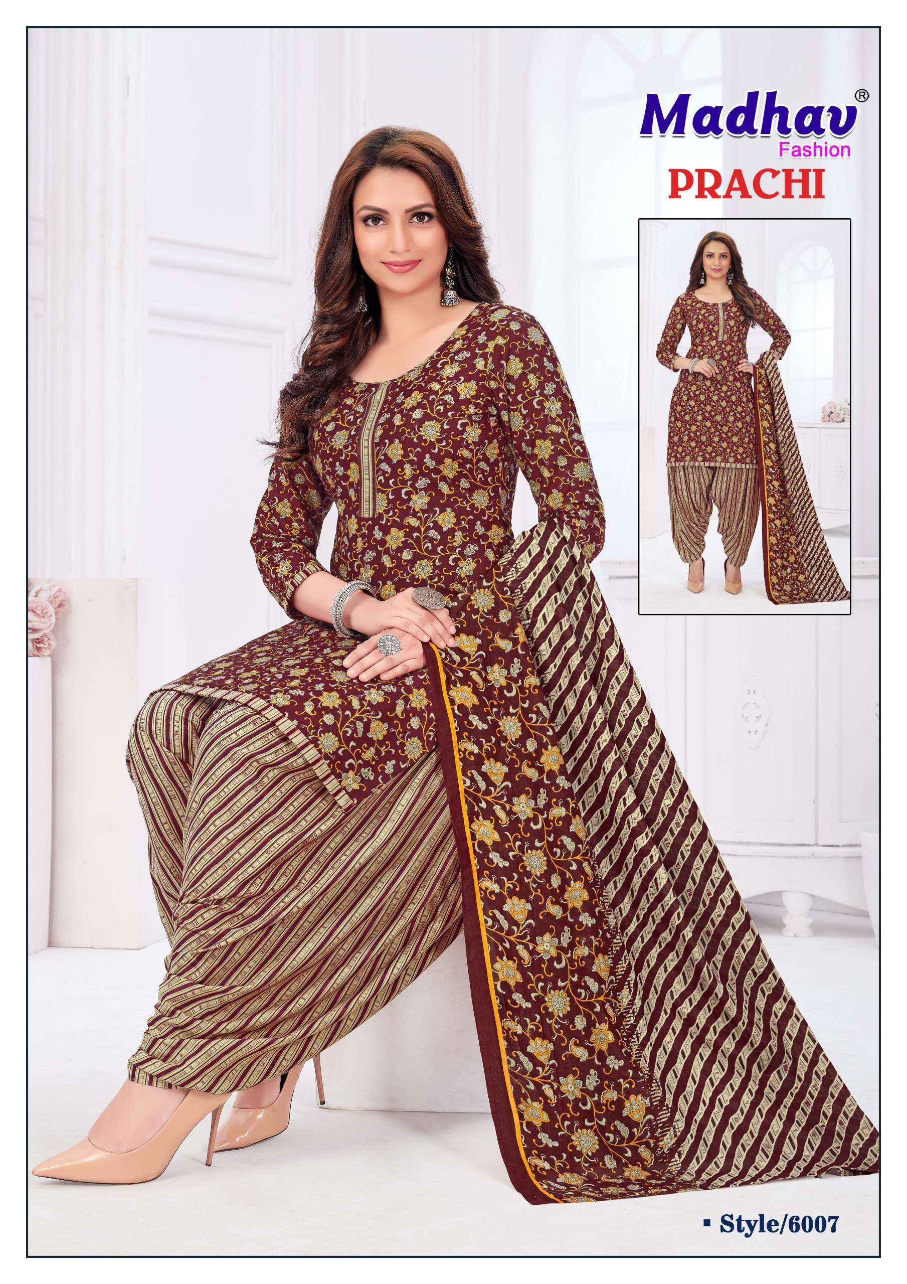 Madhav Fashion Prachi Vol 6 Cotton Dress Material Best Designer Suits In Best Price